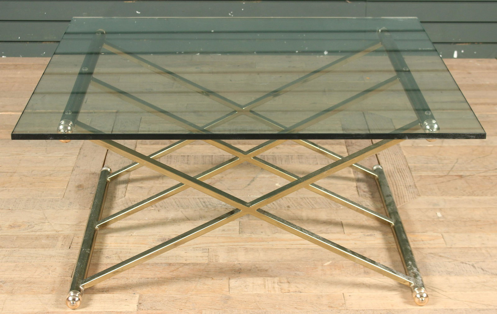 Post Modern Chrome and Brass Coffee Table (1 of 6)