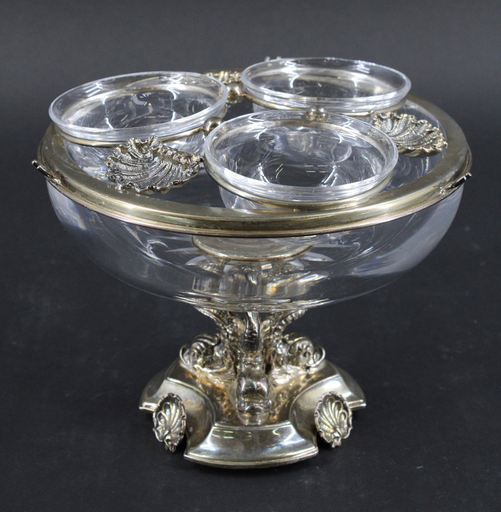 Faberge 925 Sterling and Crystal Caviar Compote (1 of 9)