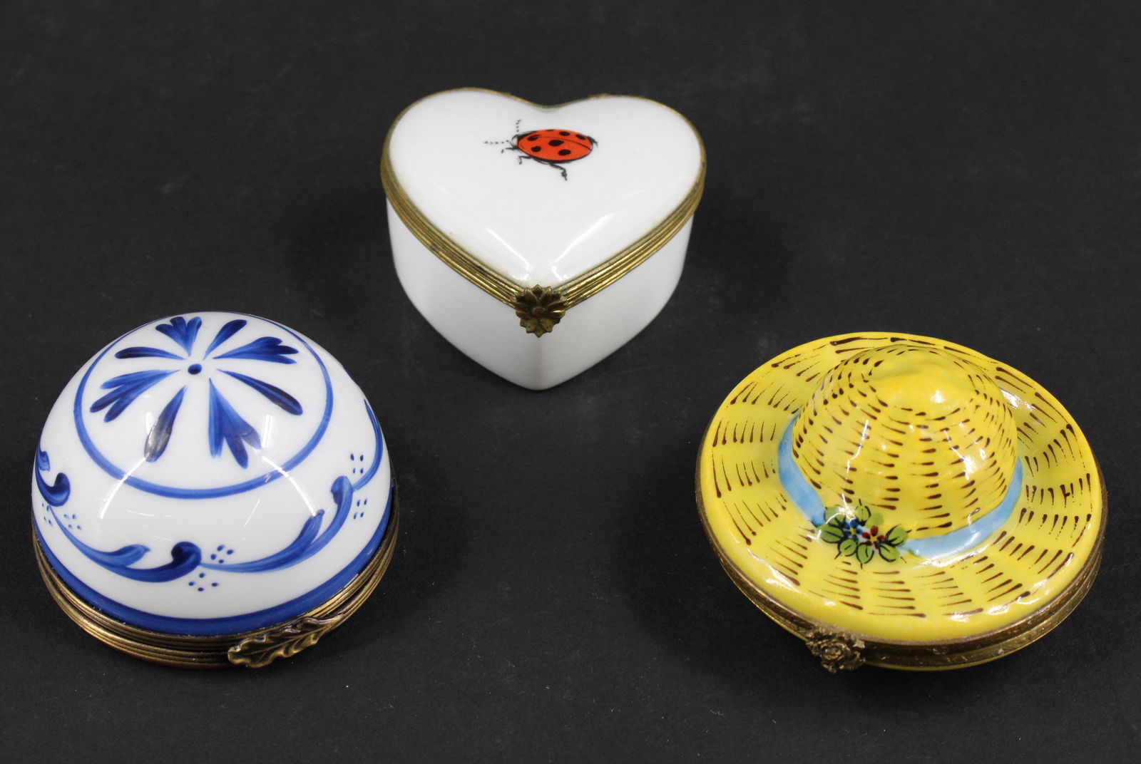 3 Limoges France Porcelain Boxes (1 of 9)