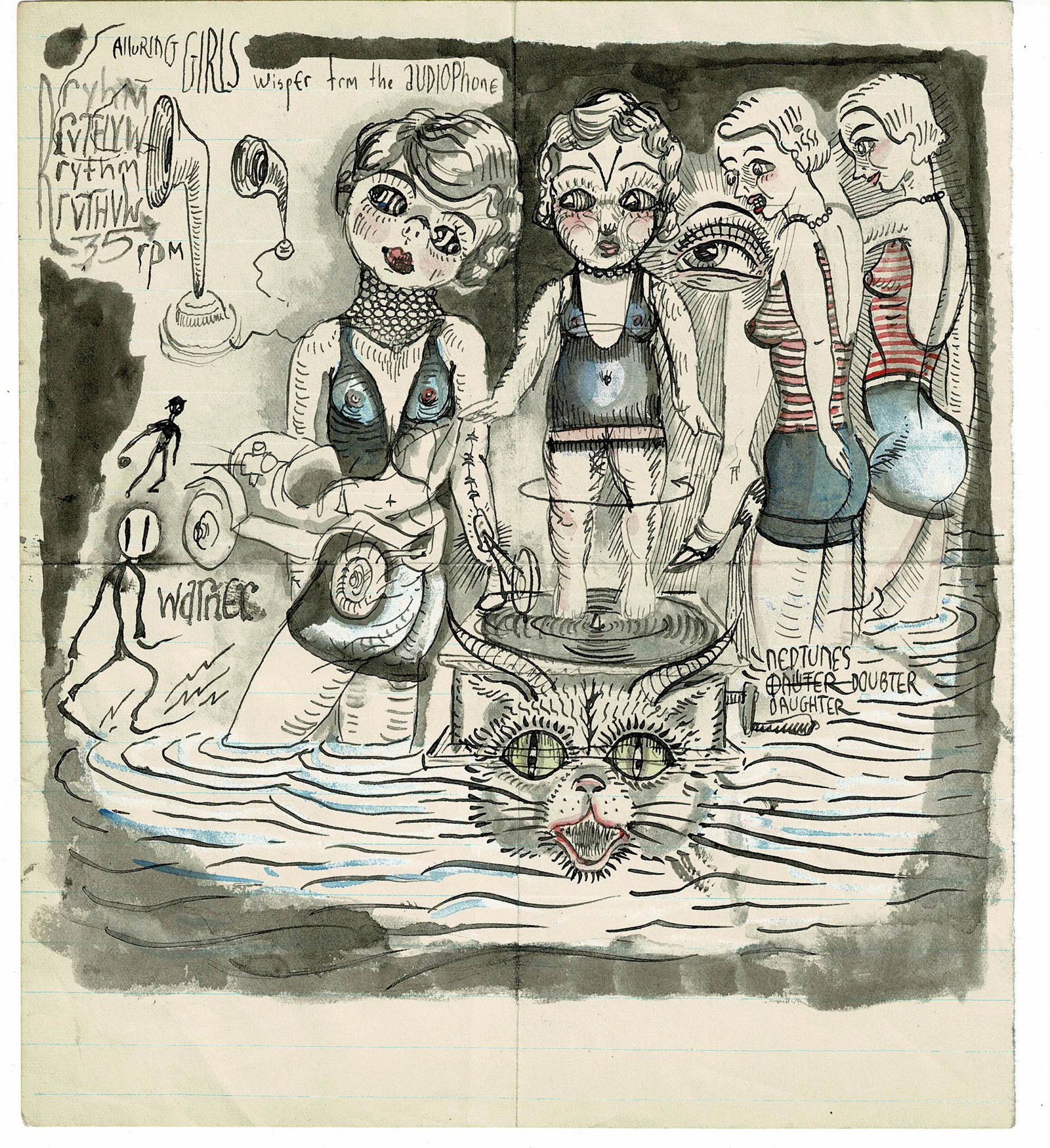 Art Brut German Expressionism Style- Signed Warner (1 of 1)