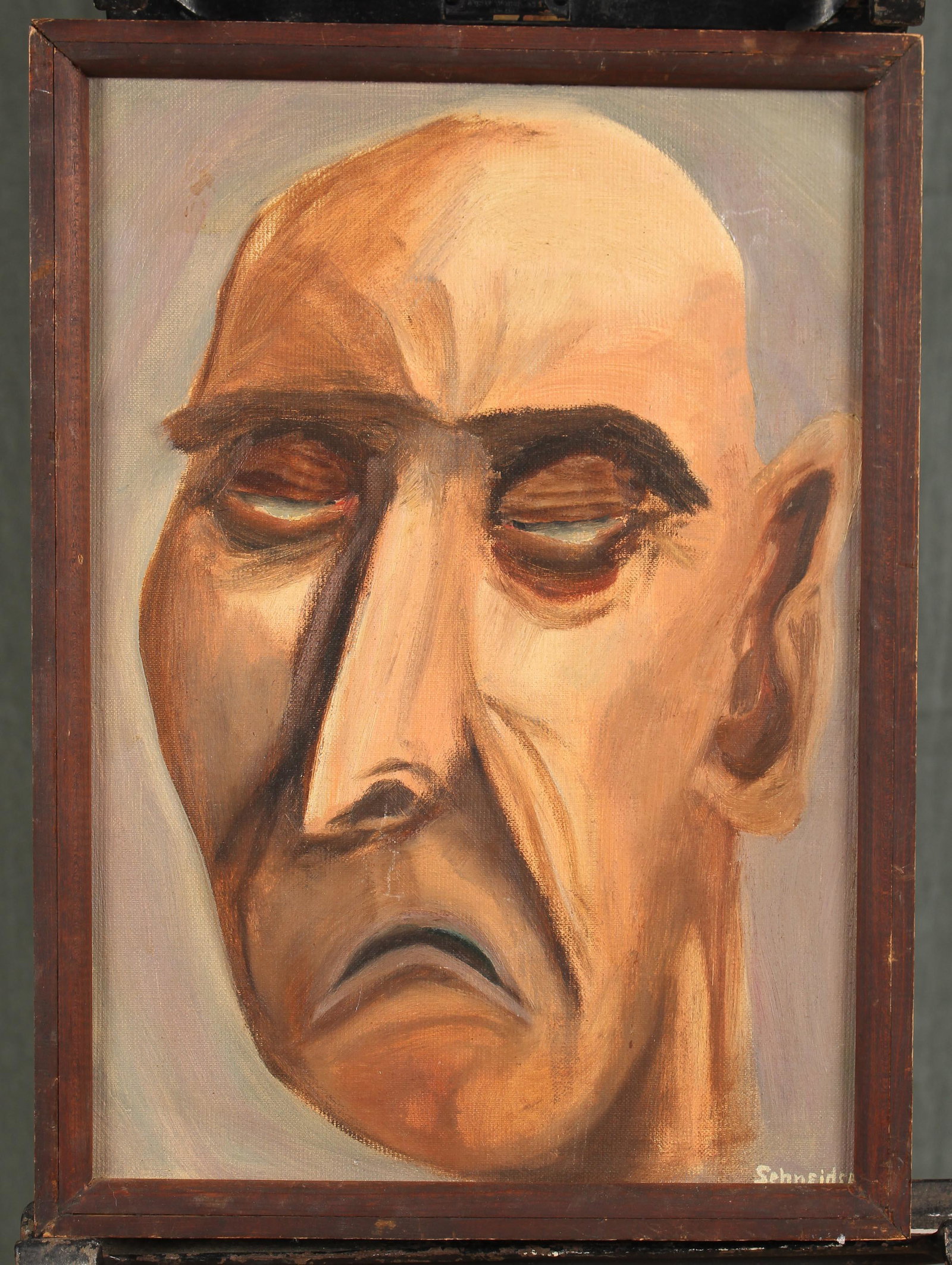 David D. Schneider- Misere, 1961: David D. Schneider- Misere, 1961. Size: 14" x 10" board.
