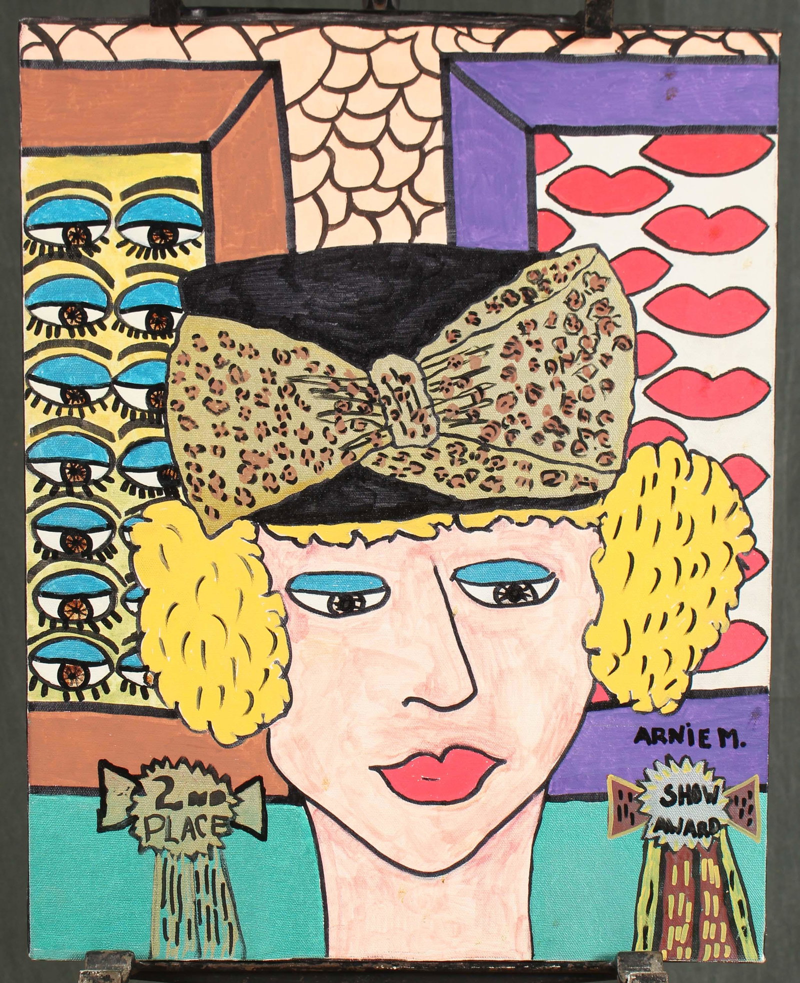 Arnie Mittin, Best in Show: Arnie Mittin, Best in Show. Naive composition. Size: 20" x 16" stretcher.