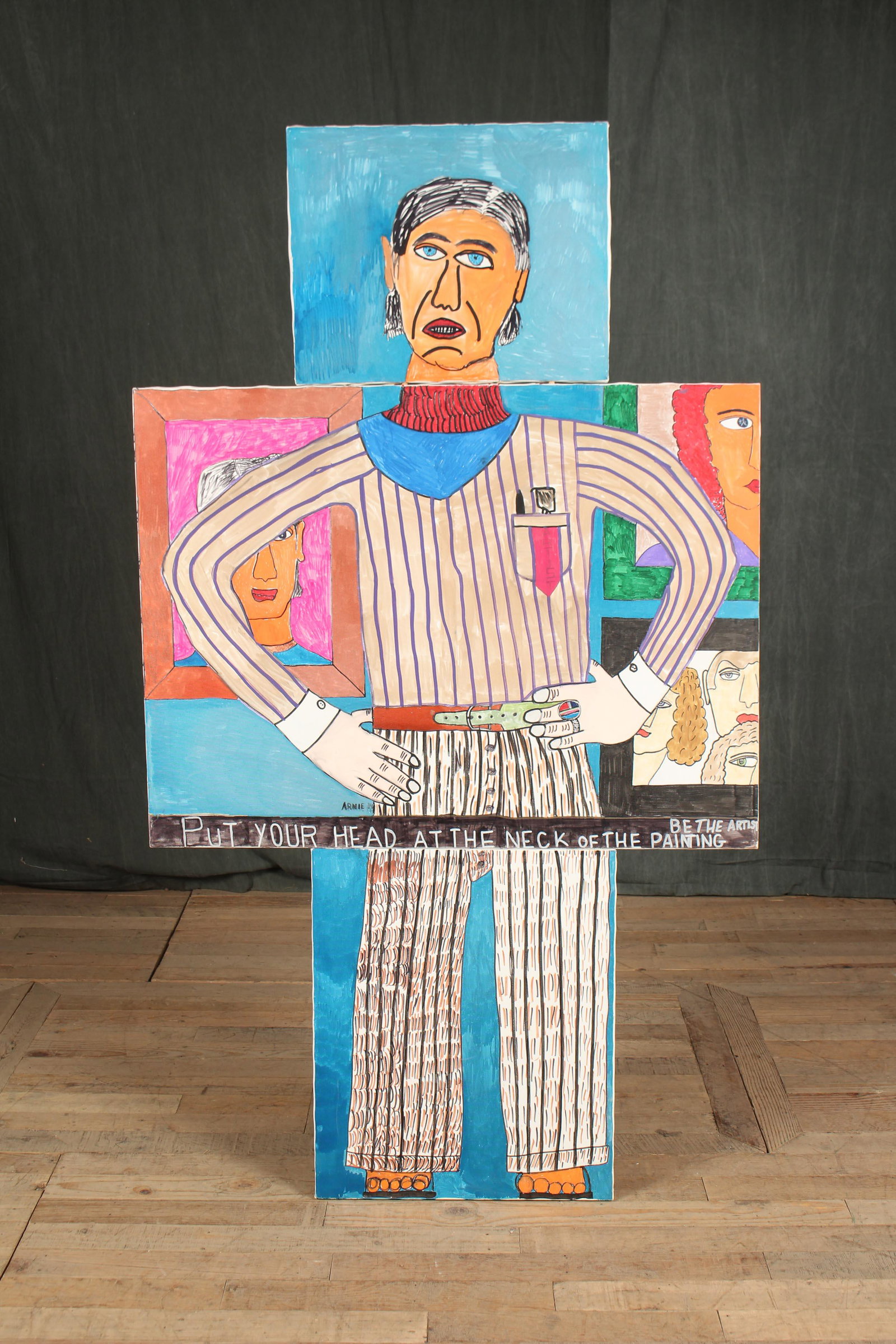 Arnie Mittin, Be The Artist: Arnie Mittin, Be The Artist. Size: 70" H x 40" W overall.