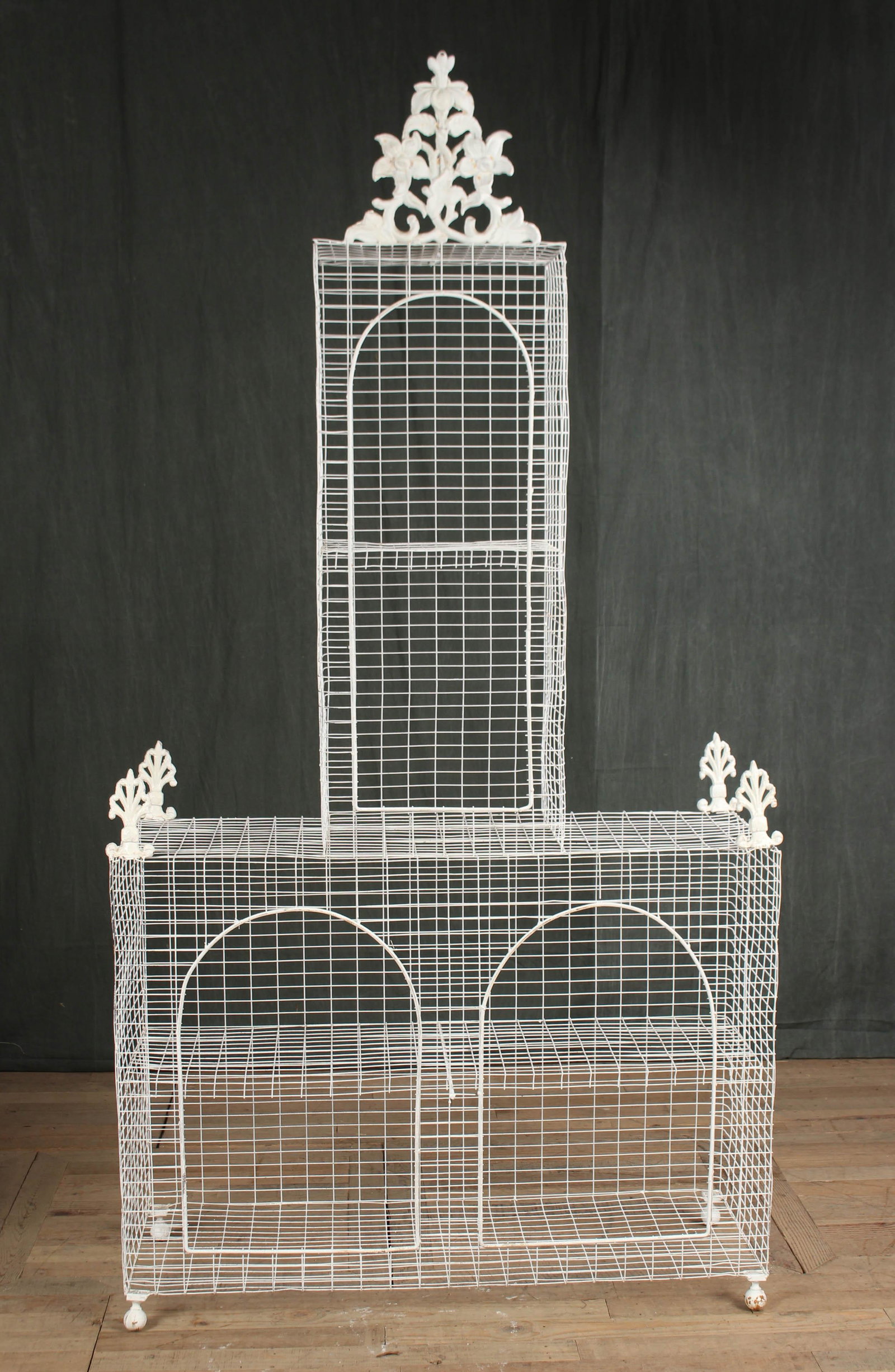 Wirework Garden Conservatory Etegere: Wirework Garden Conservatory Etegere. Size: 74.5"H x 45"W x 16"D