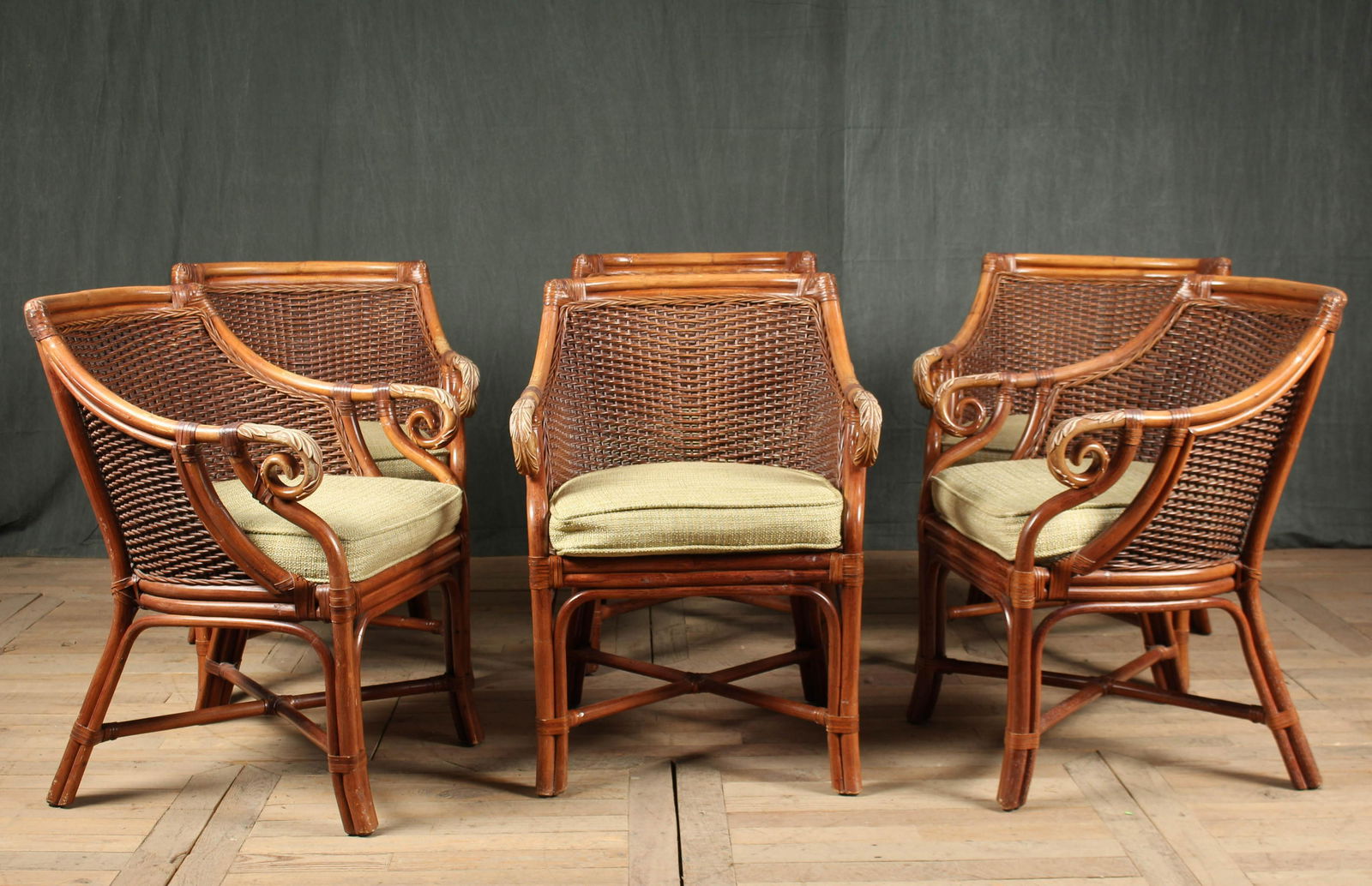 6 McGuire Style Wicker and Rattan Chairs (1 of 5)