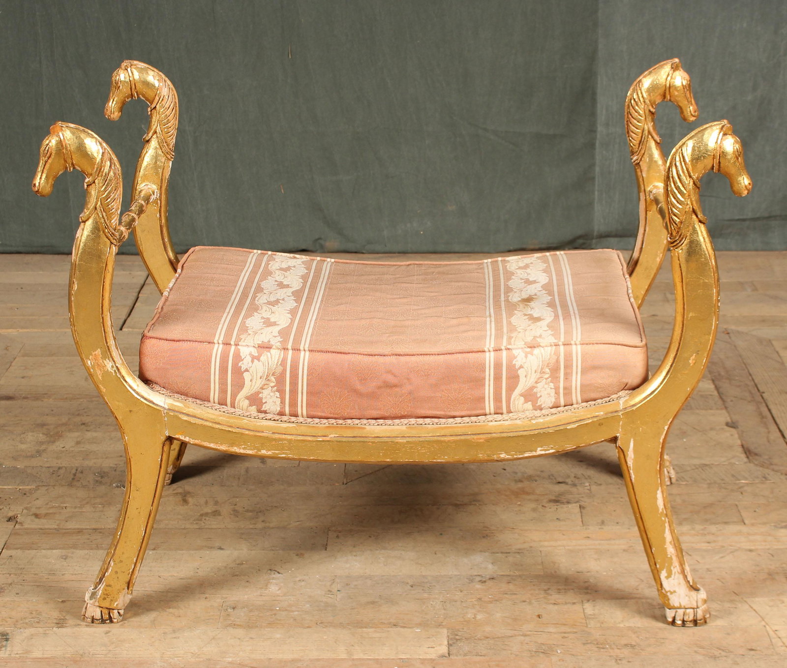 Continental Carved and Gilt Wood Bench (1 of 9)