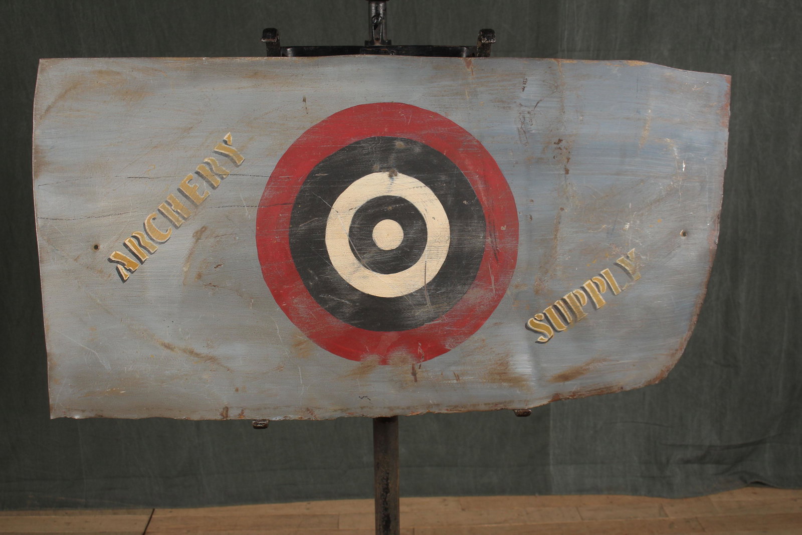 Folk Art Painted Steel Advertising Sign (1 of 6)