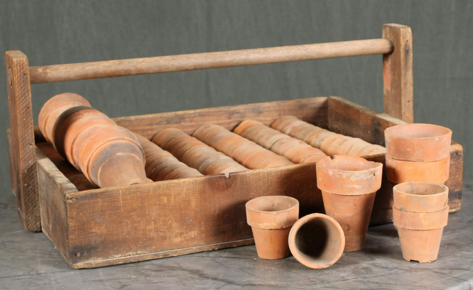 Crate with Collection of Terracotta Pots (1 of 5)
