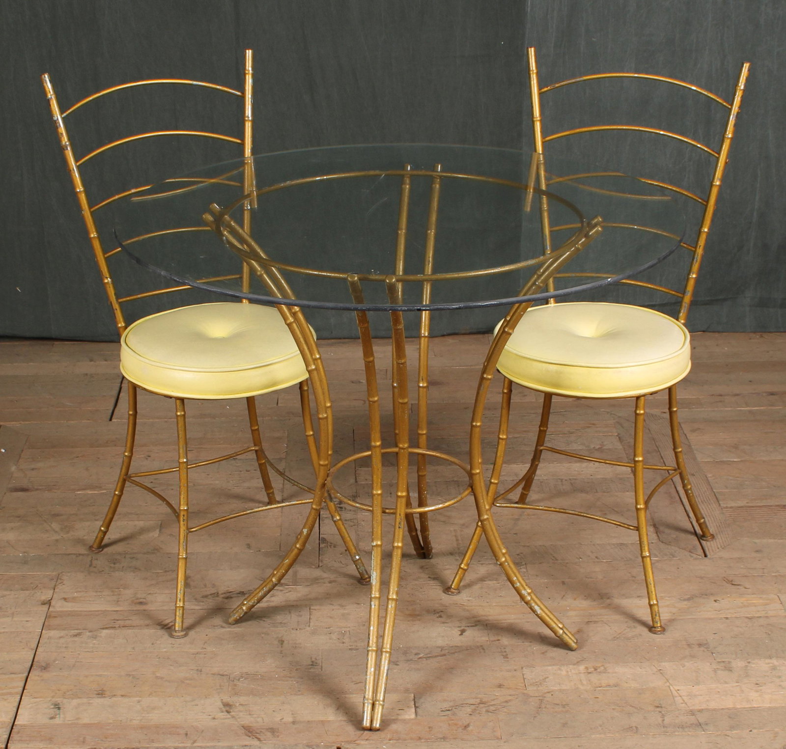 3 pc Hollywood Regency Style Patio Dining Set (1 of 8)