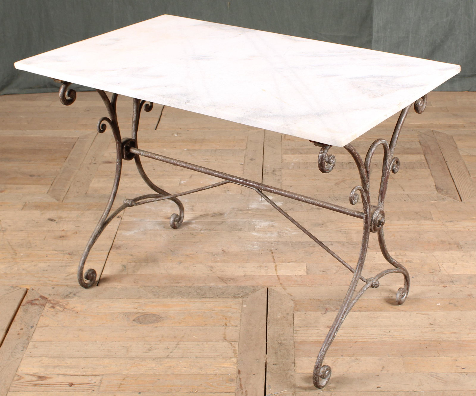 Early 20th C French Wrought Iron Garden Table (1 of 5)