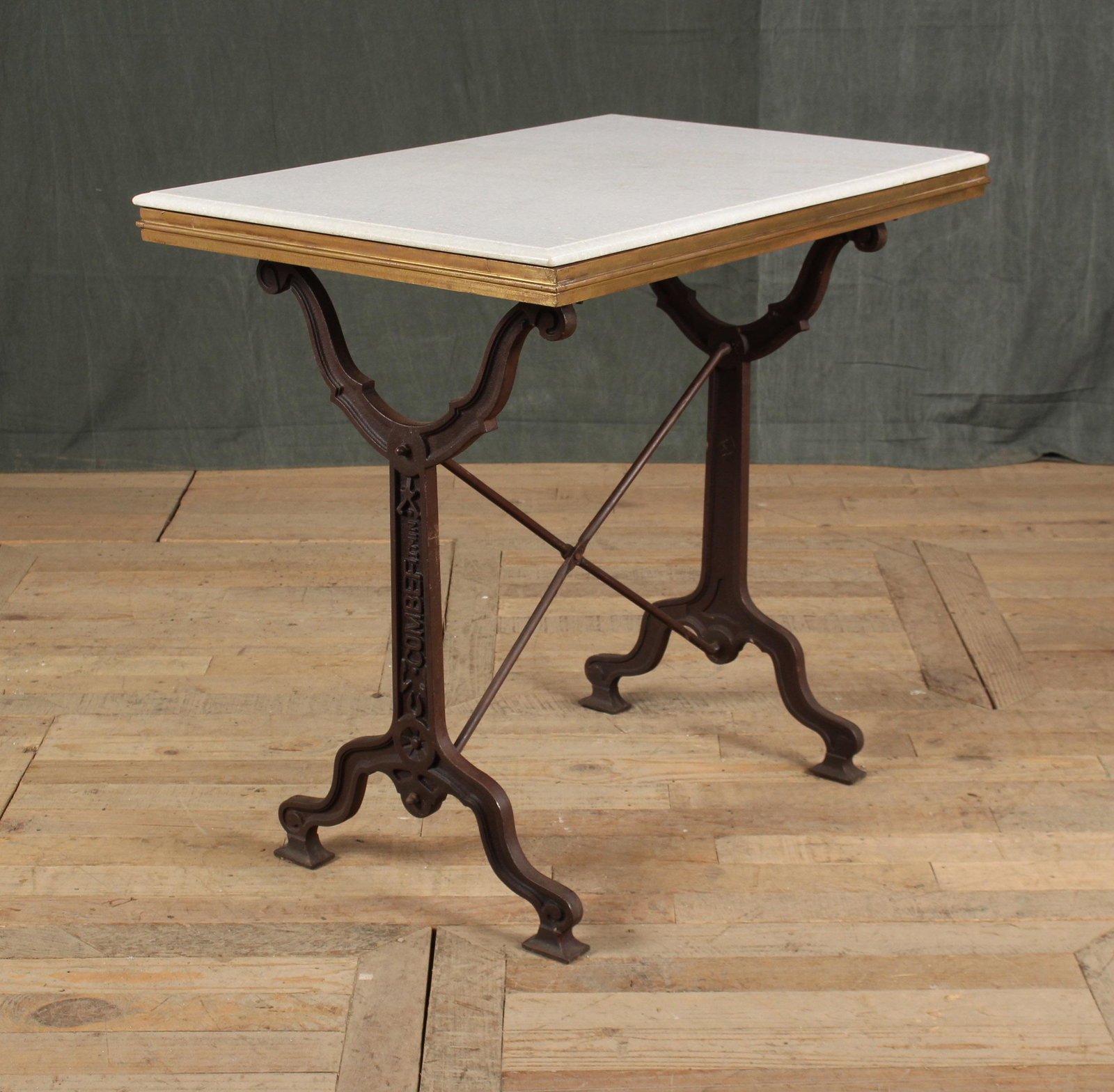 Marble Top Cast Iron Baker's Table (1 of 6)