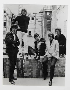 The Rolling Stones in London 1965: The Rolling Stones: Bill Wyman, Brian Jones, keith Richards, Charlie Watts, Mick Jagger. by Gered Mankowitz, The Ormond Brick Yards in London. 1965 Original vintage silver gelatin print. (RS1016) Sigh