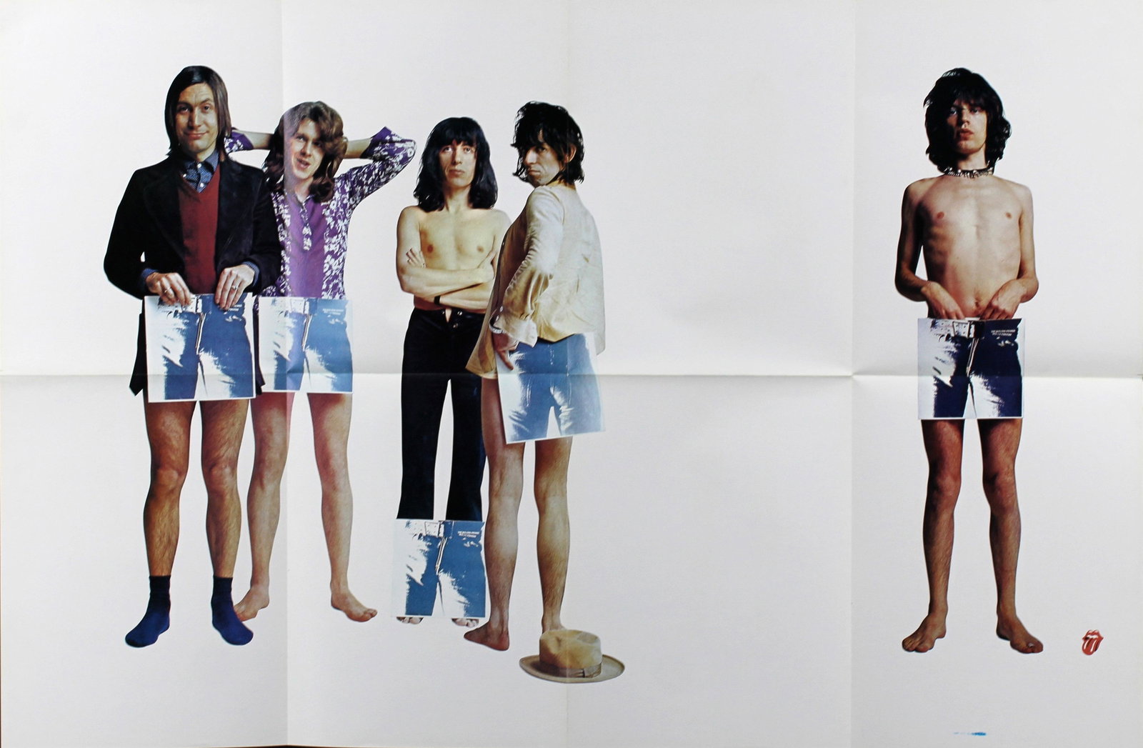 Sticky Fingers Poster: Sticky Fingers Album poster. Stored folded. Size: 23"T x 35"W