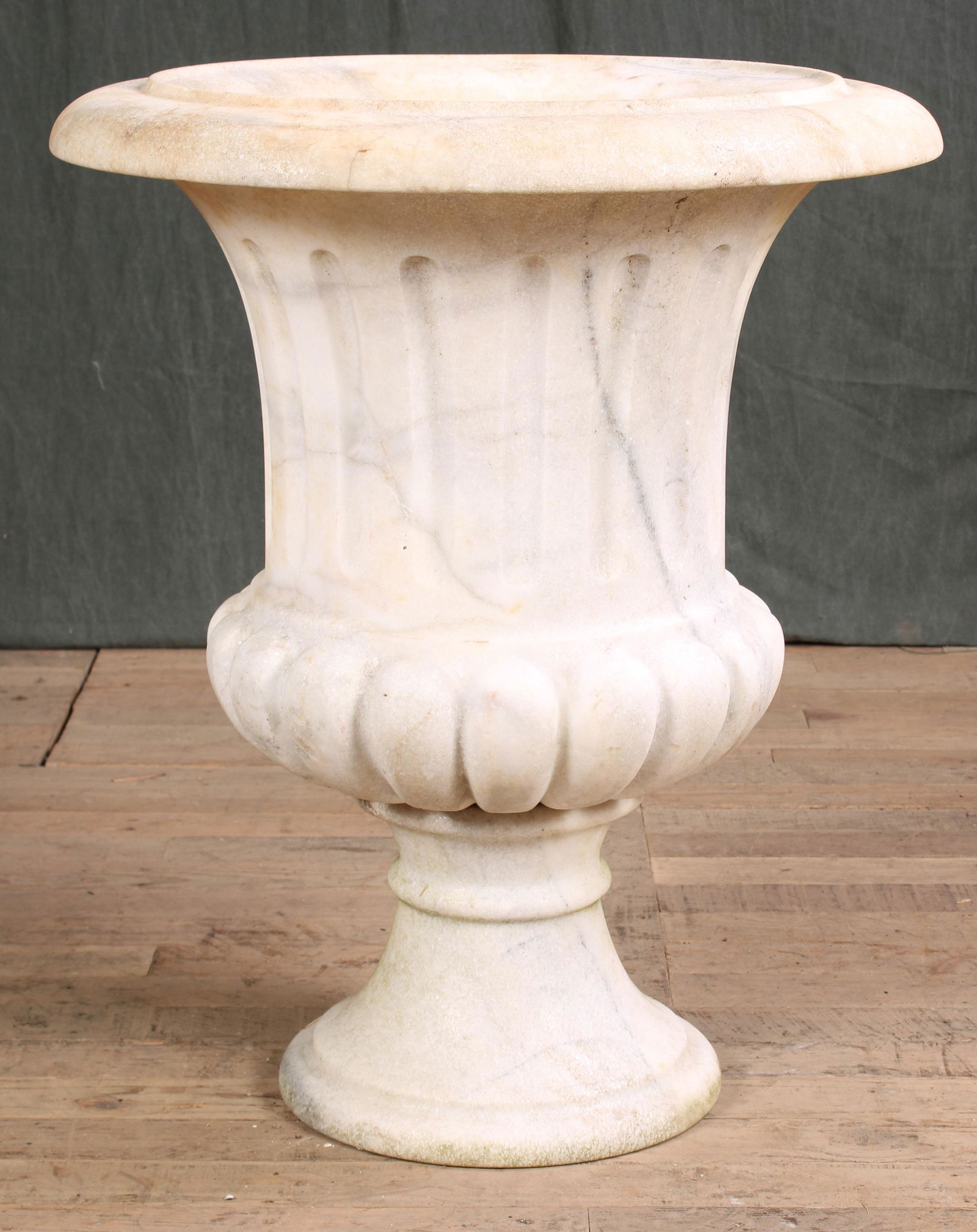 Carved Marble Campana Style Garden Urn (1 of 4)