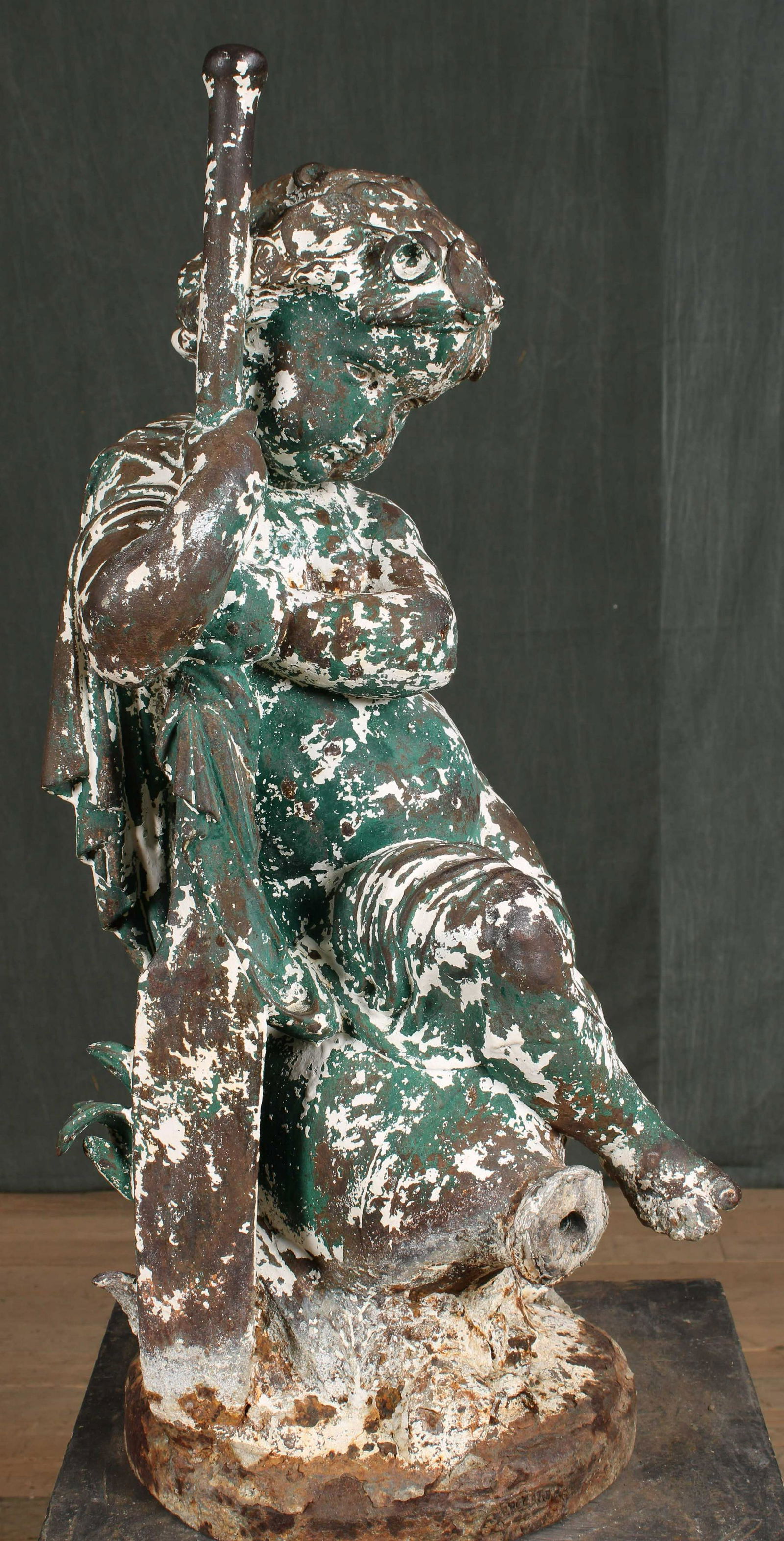 19th C French Figural Cast Iron Fountain (1 of 10)