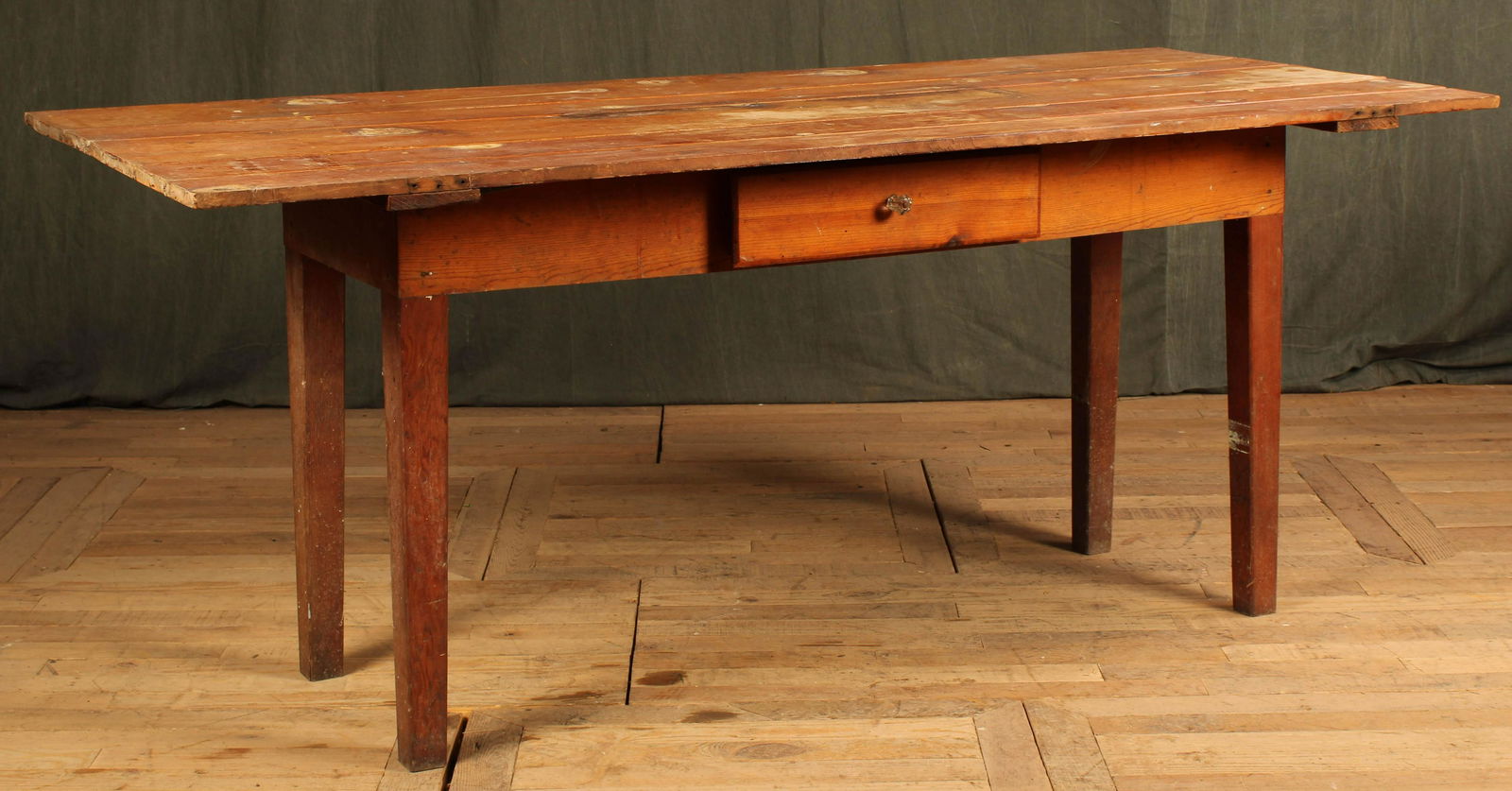 Vintage Reclaimed Barn Door Farm Harvest Table (1 of 8)