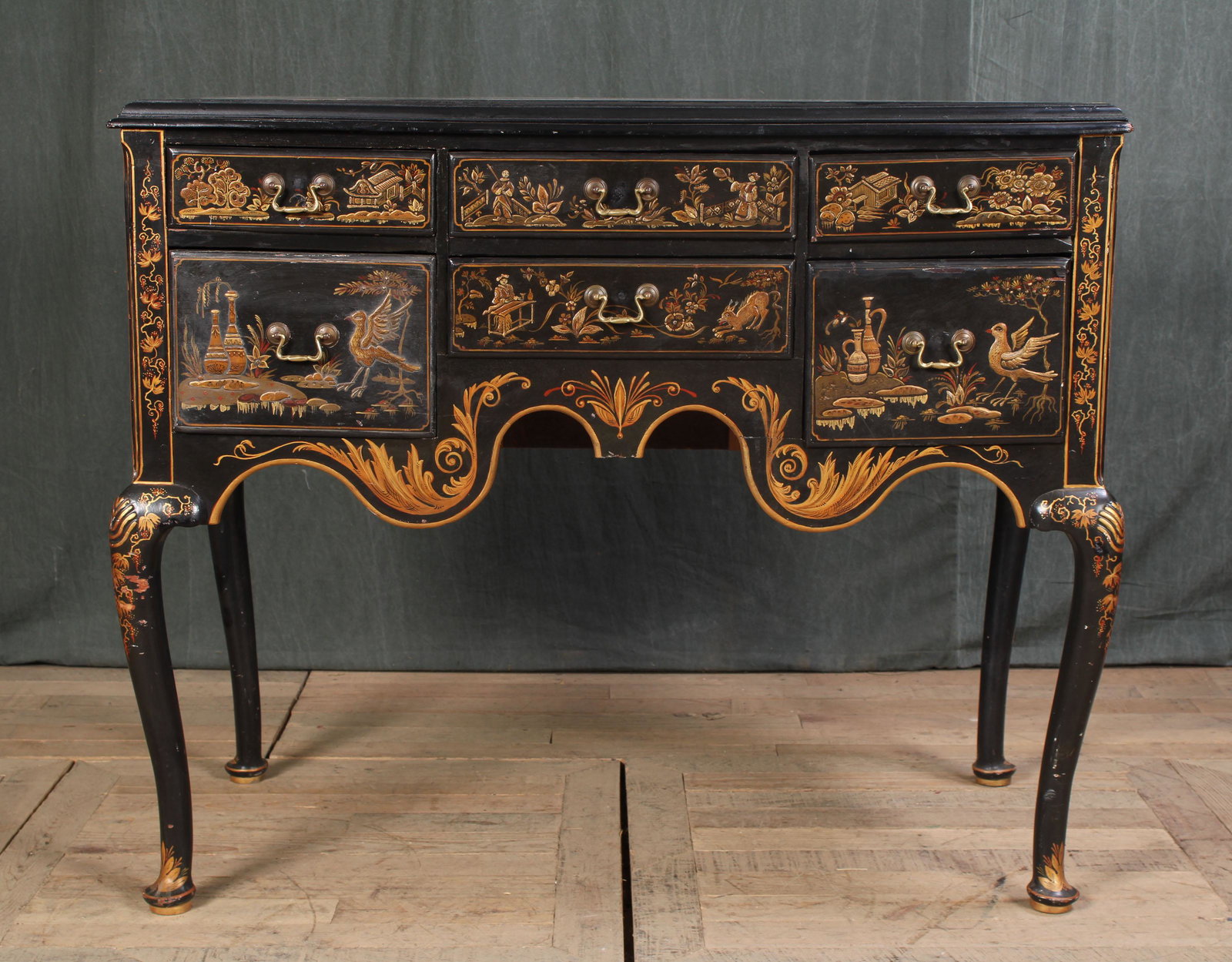Chinoiserie Server from an Antique Highboy Base (1 of 12)