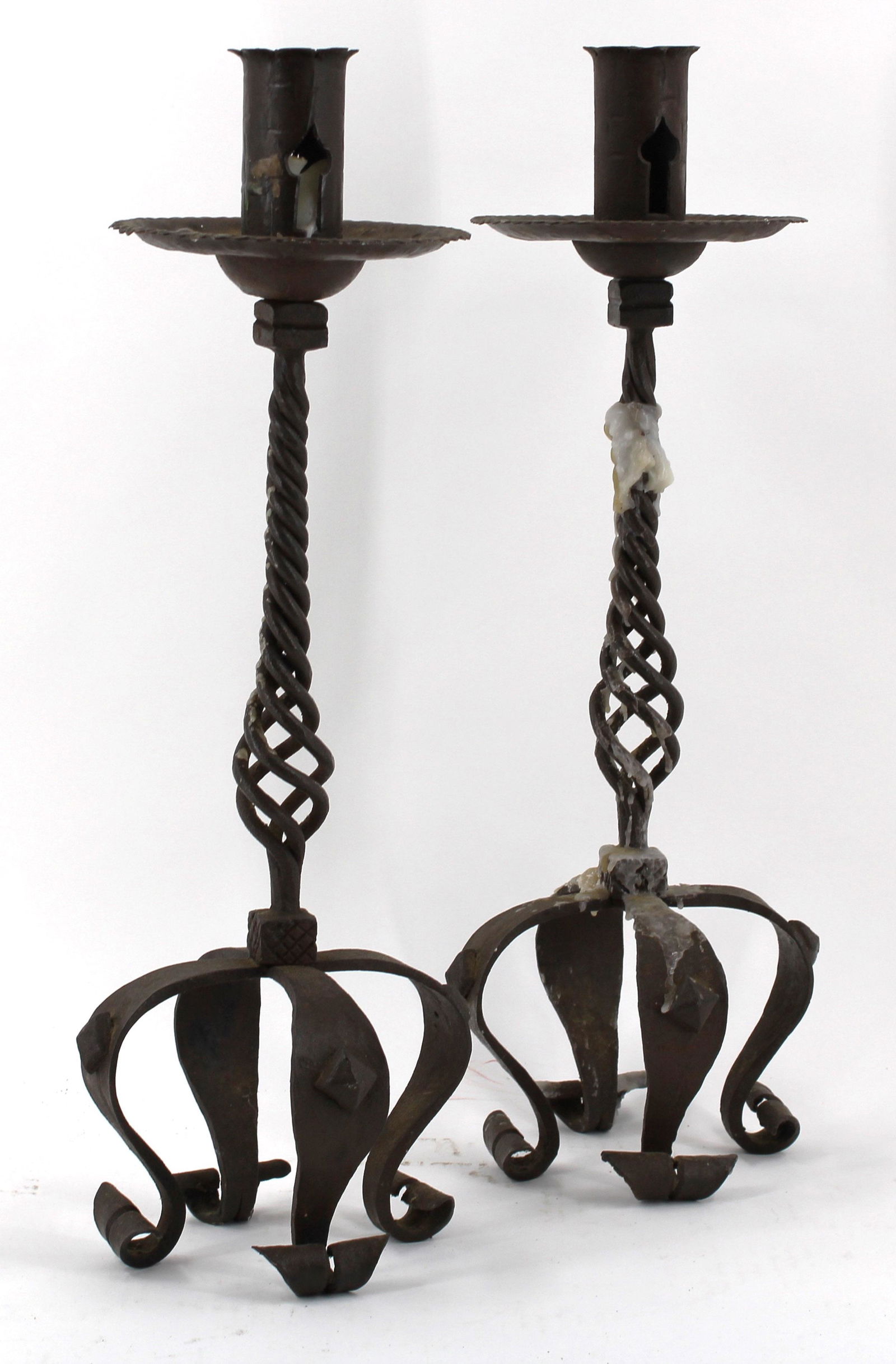 Gothic Style Wrought Iron Candlesticks (1 of 5)