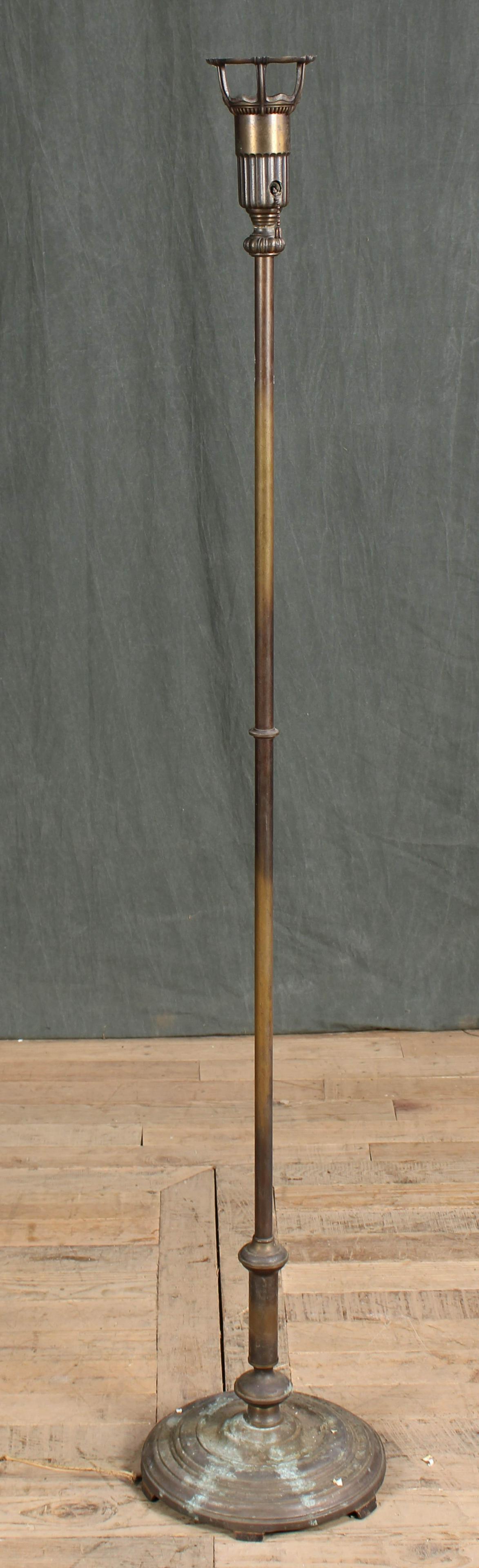 Art Deco Style Bronze and Spelter Lamp (1 of 4)