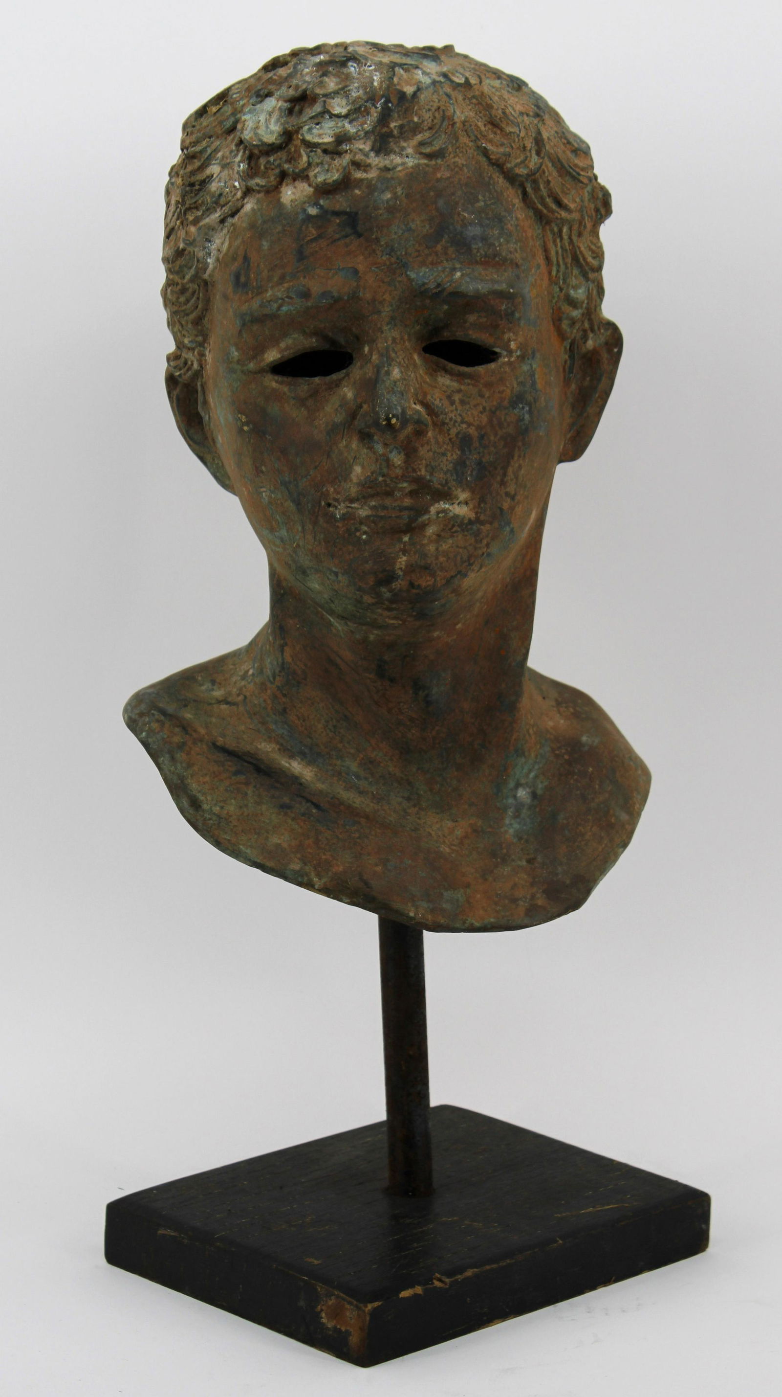 Figural Cast Iron Bust, After the Antique (1 of 5)
