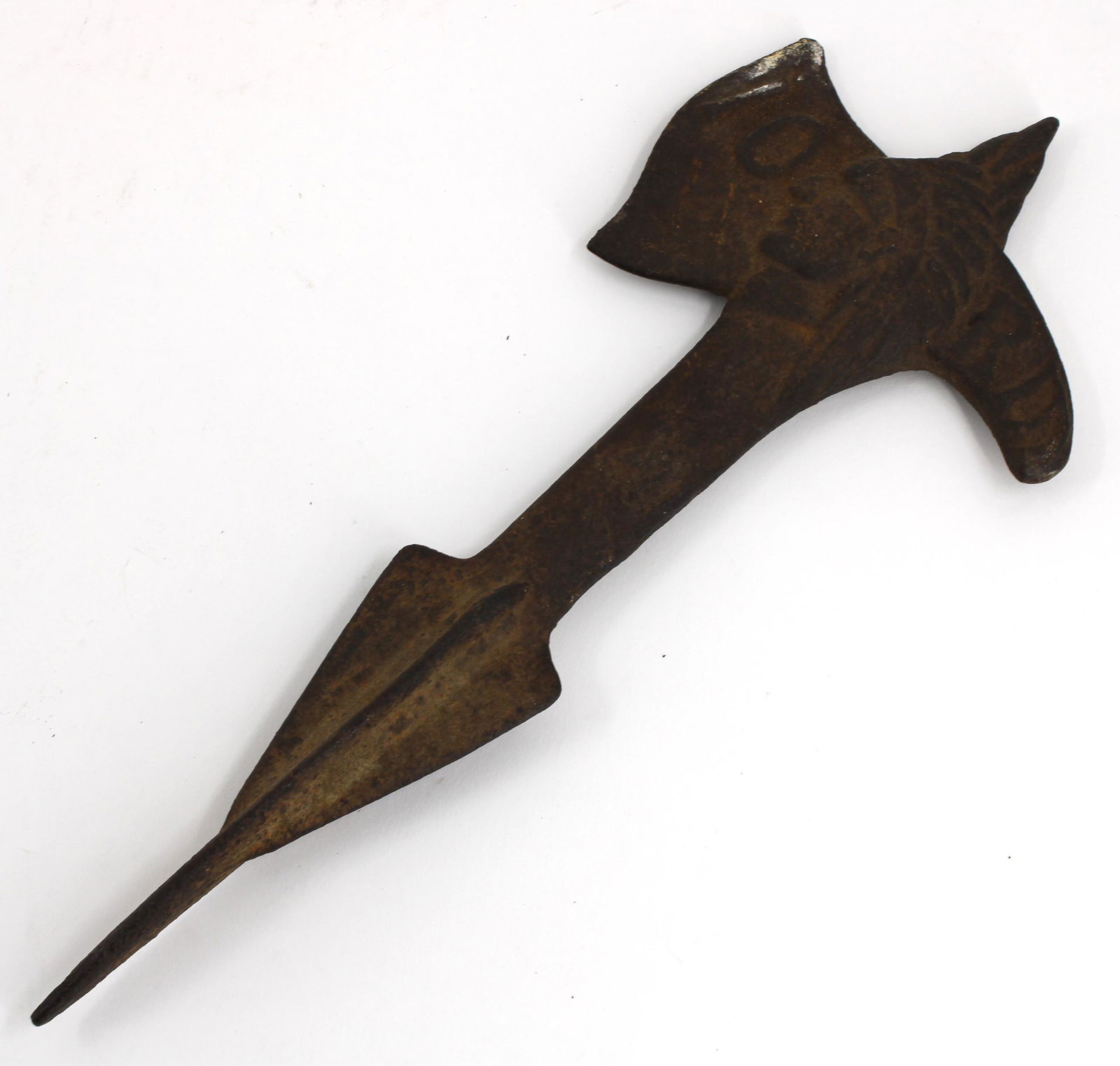 Rare Cast Iron Order of The Red Man Grave Marker (1 of 5)