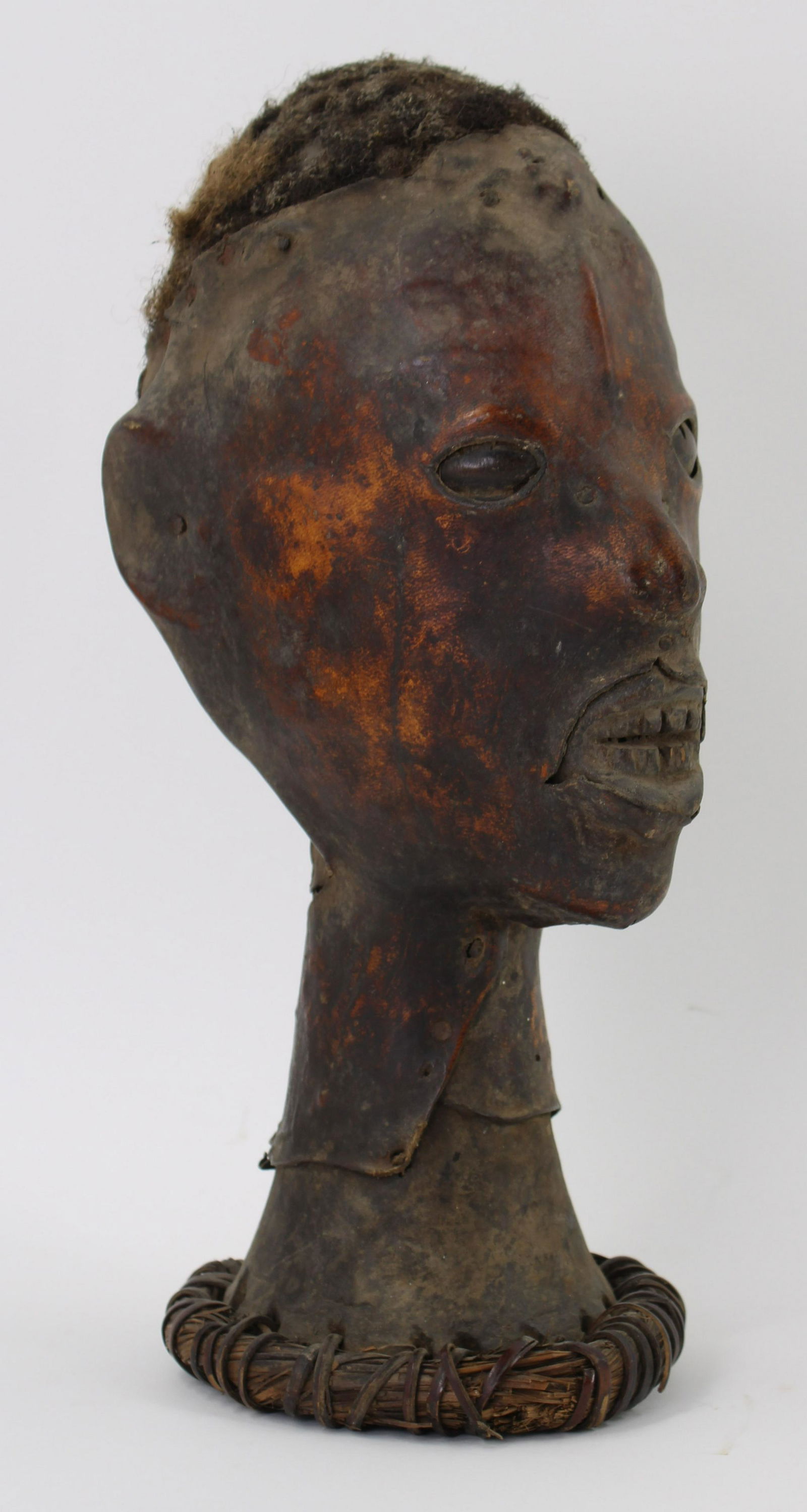 African Ekoi Ejagham Hide Covered Headdress (1 of 9)