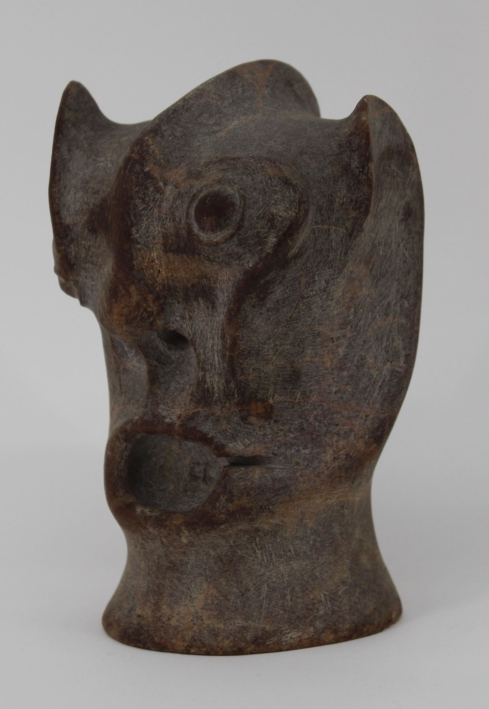 Abstract Anthropomorphic Carved Soapstone Bust (1 of 6)