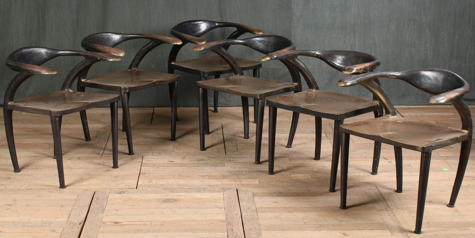 Set of 6 Bronze Chairs (1 of 7)