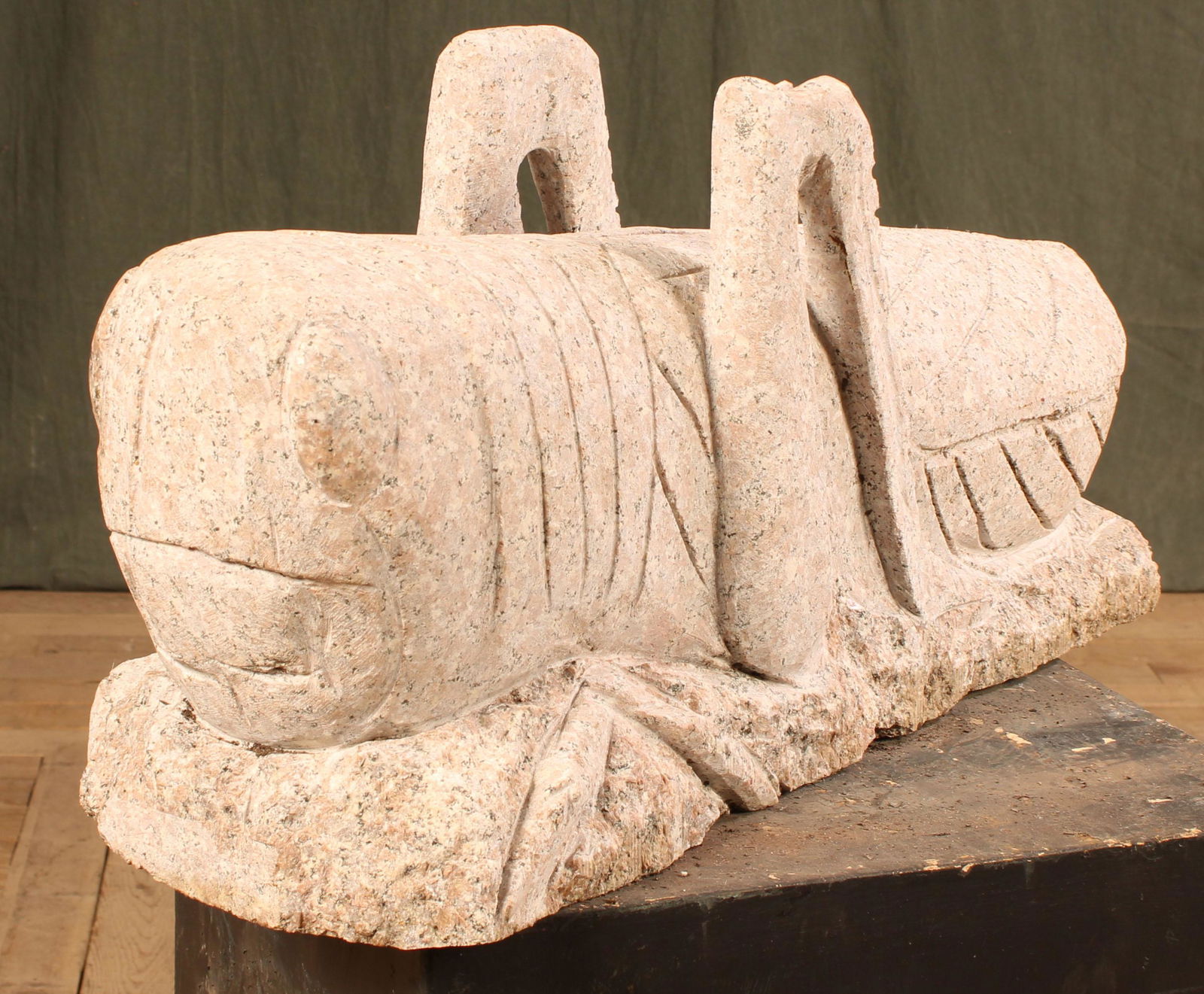 Carved Stone Grasshopper Garden Ornament (1 of 6)