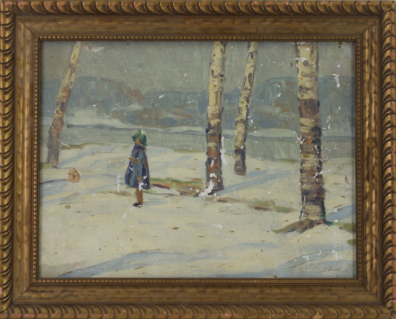 James Knox, First Attack of the Tanks: James Knox, First Attack of the Tanks. OOB. Label affixed on obverse. Size: frame 11.5"T x 14.5"L; image 8.5"T x 11.5"L