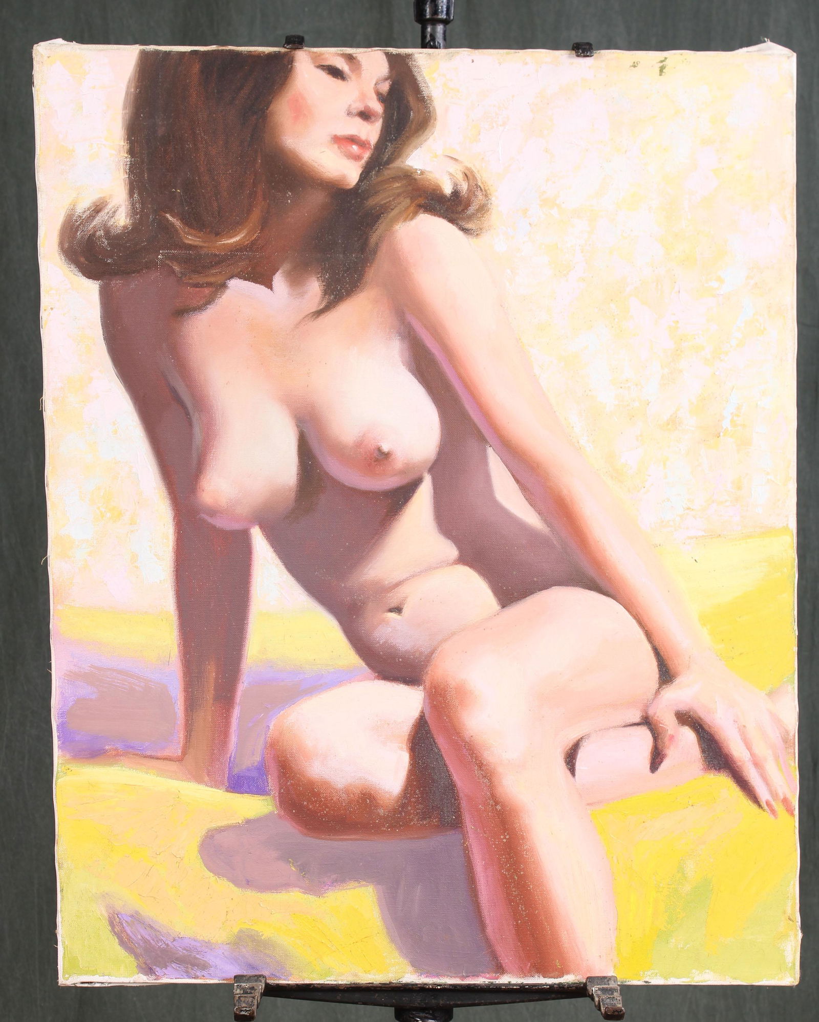 In the Manner of Pal Fried, Nude Painting: In the Manner of Pal Fried, Nude Painting. OOC Size: 30" x 24" stretcher.