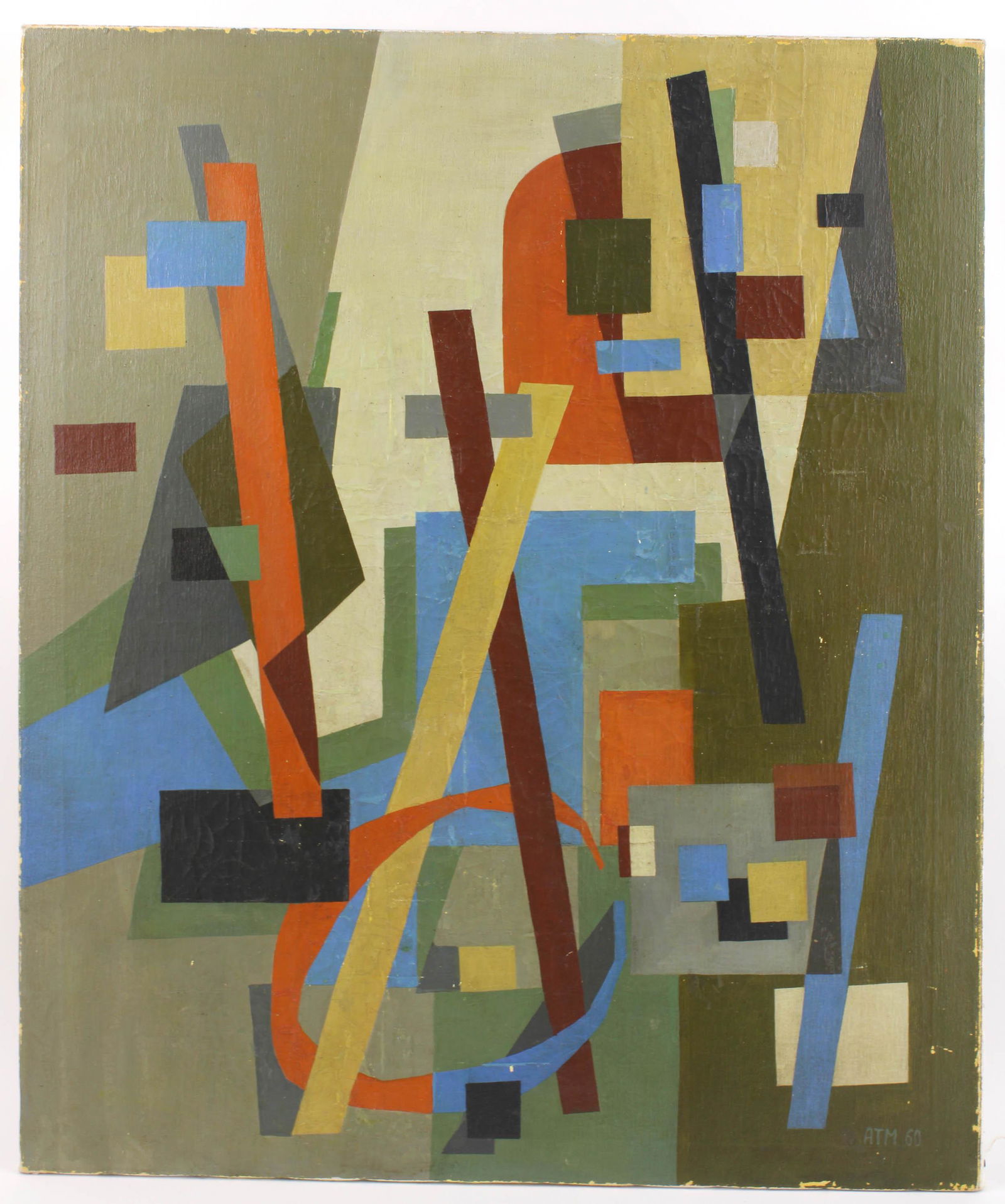 1960 Abstract Modernist Painting Monogrammed ATM (1 of 9)