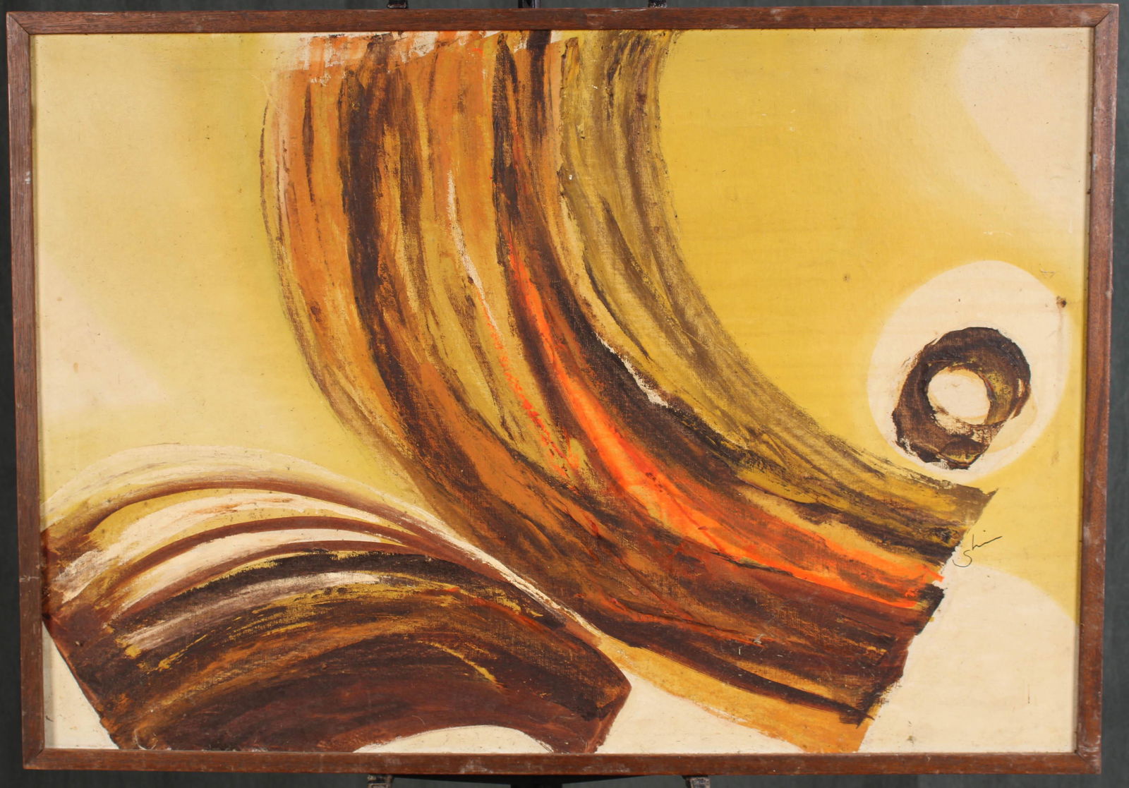 Post Modernist Abstract Painting, Signed Illegibly (1 of 4)