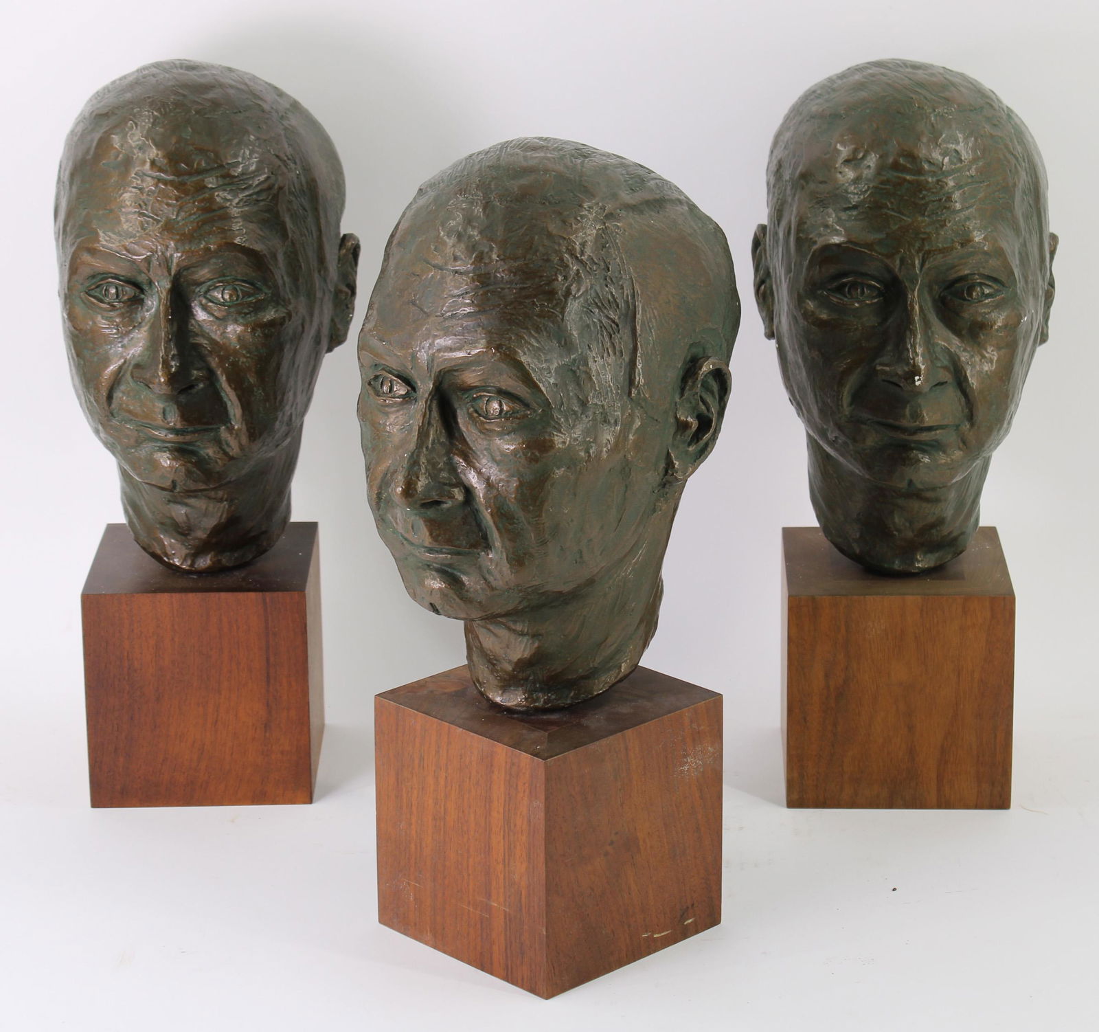 Group of 3 Composition Figural Busts (1 of 5)