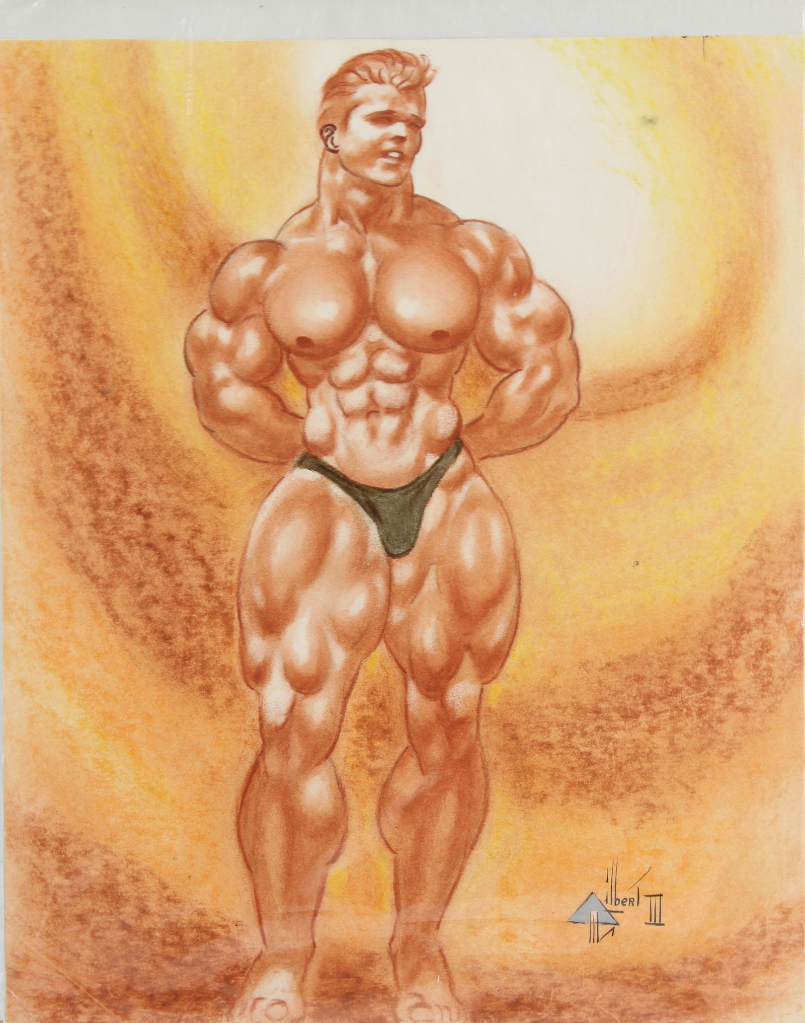 Gilbert III Beefcake Physique Drawing (1 of 3)