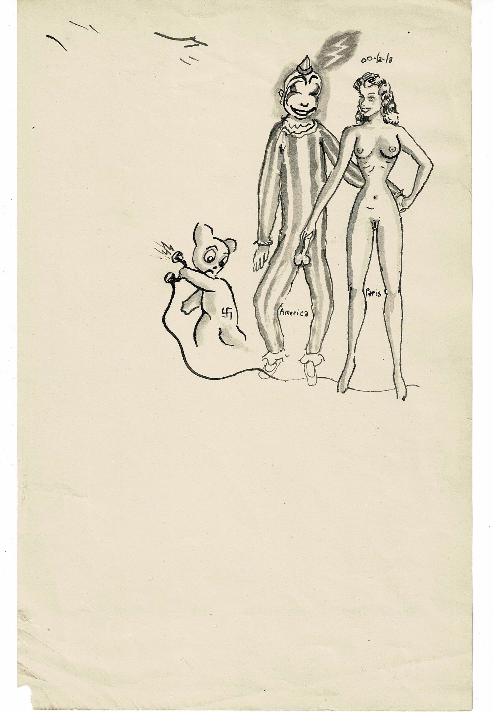 Art Brut Drawing, S. Warner, War Commentary (1 of 1)