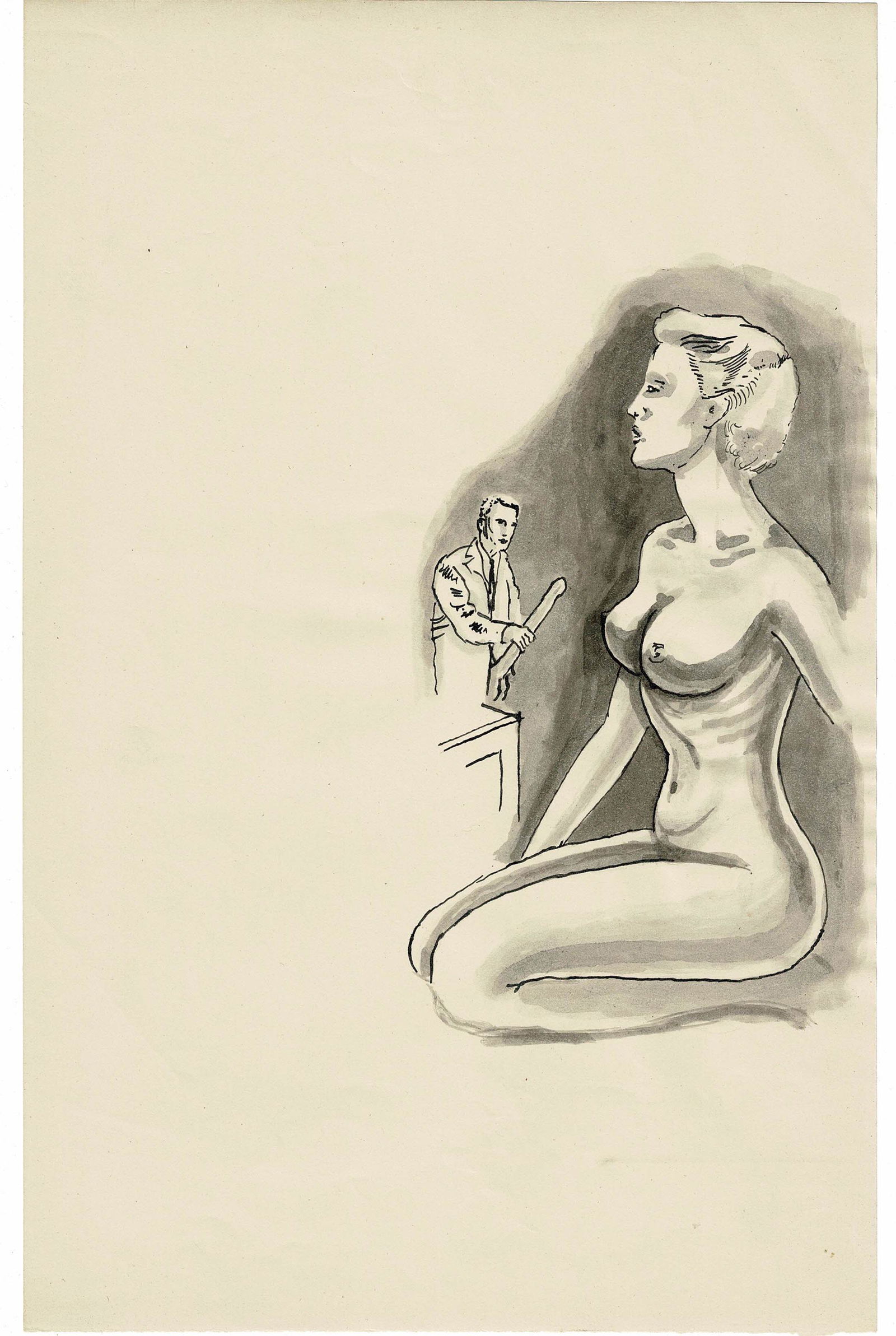 Art Brut Social Commentary Drawing (1 of 1)