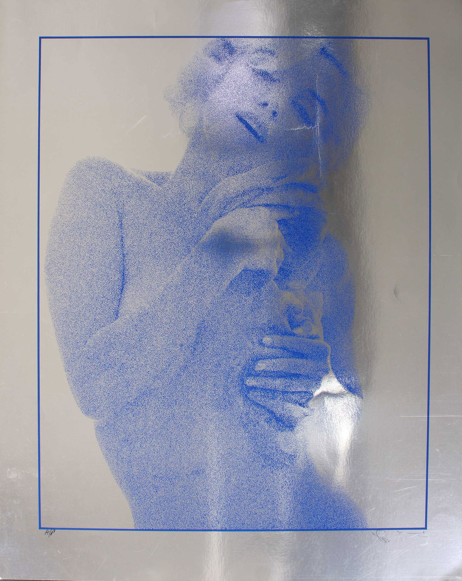 Bert Stern, Marilyn Monroe, Blue on Silver, Signed (1 of 4)