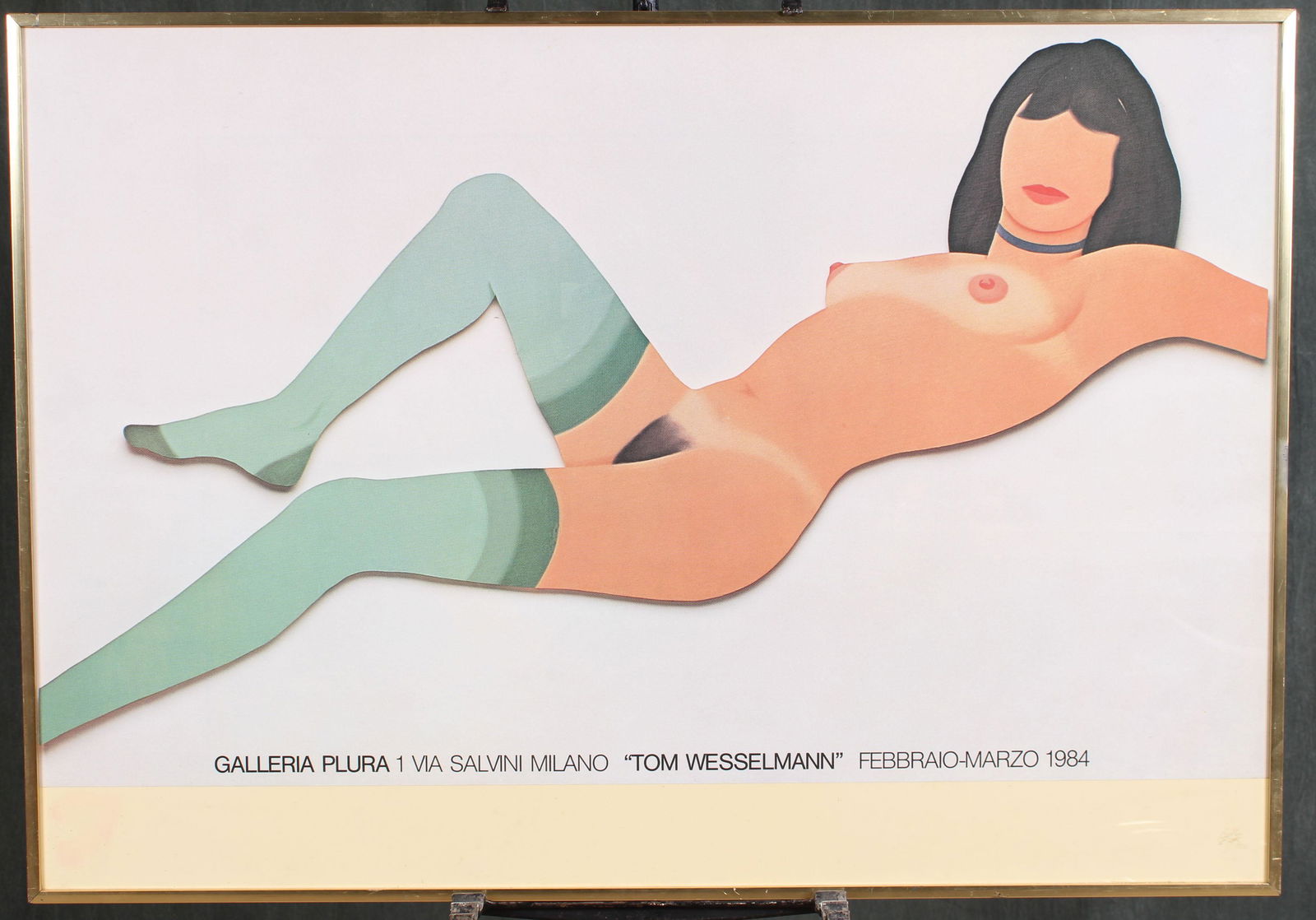Tom Wesselmann Galeria Plura Poster: Tom Wesselmann Galeria Plura Poster. Approximate sheet size, 24" x 39" Size: 27.5" x 39.5" frame.