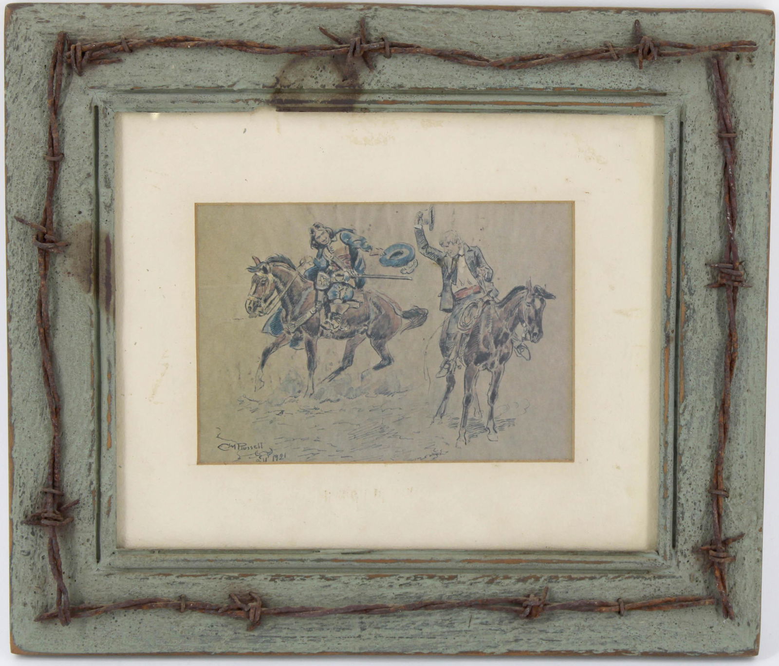 CM Russell Barbed Wire Frame Print (1 of 6)