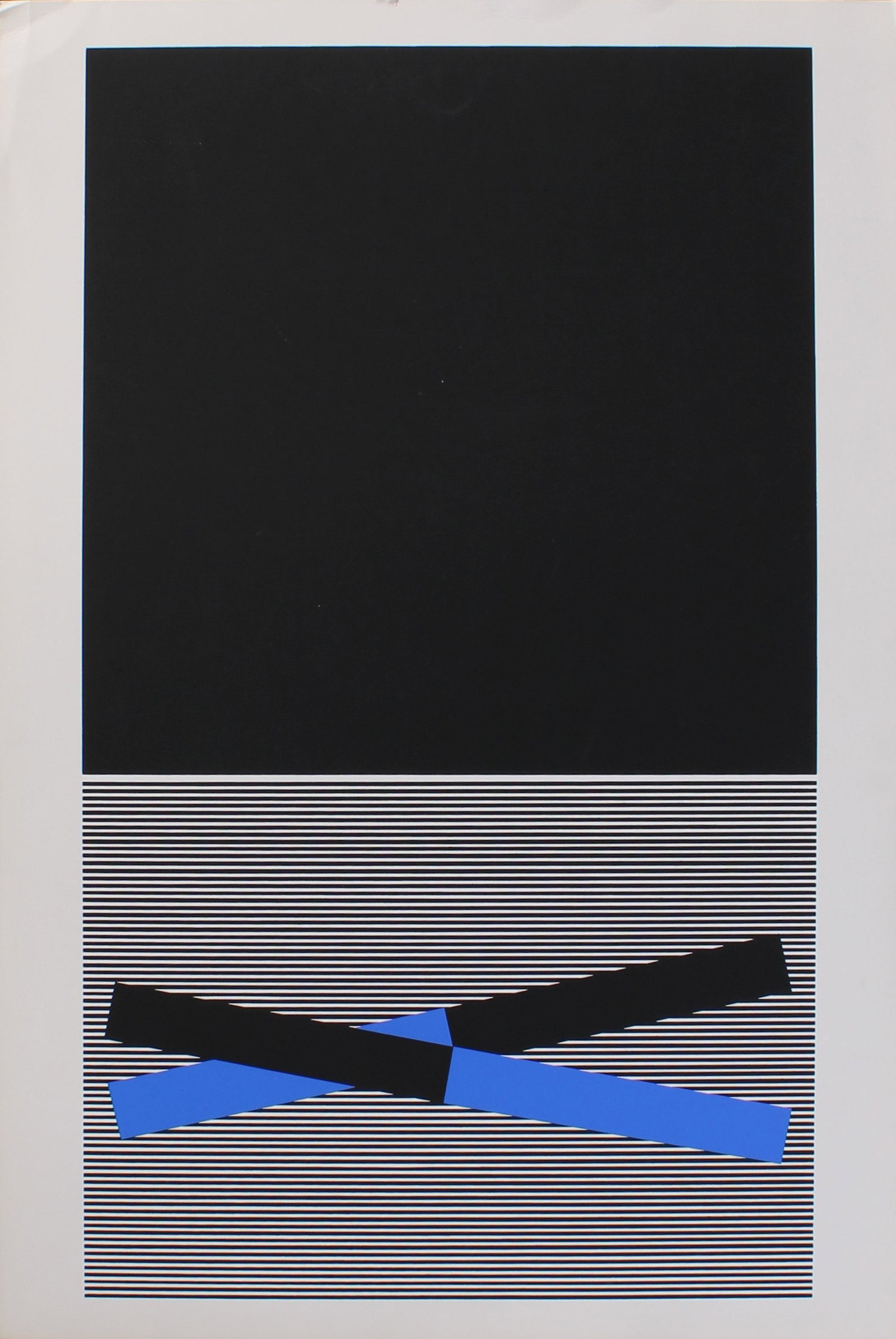 Vintage 1969 Op Art Print: Vintage 1969 Op Art Print. Size: 27.5"H X 18.5"W
