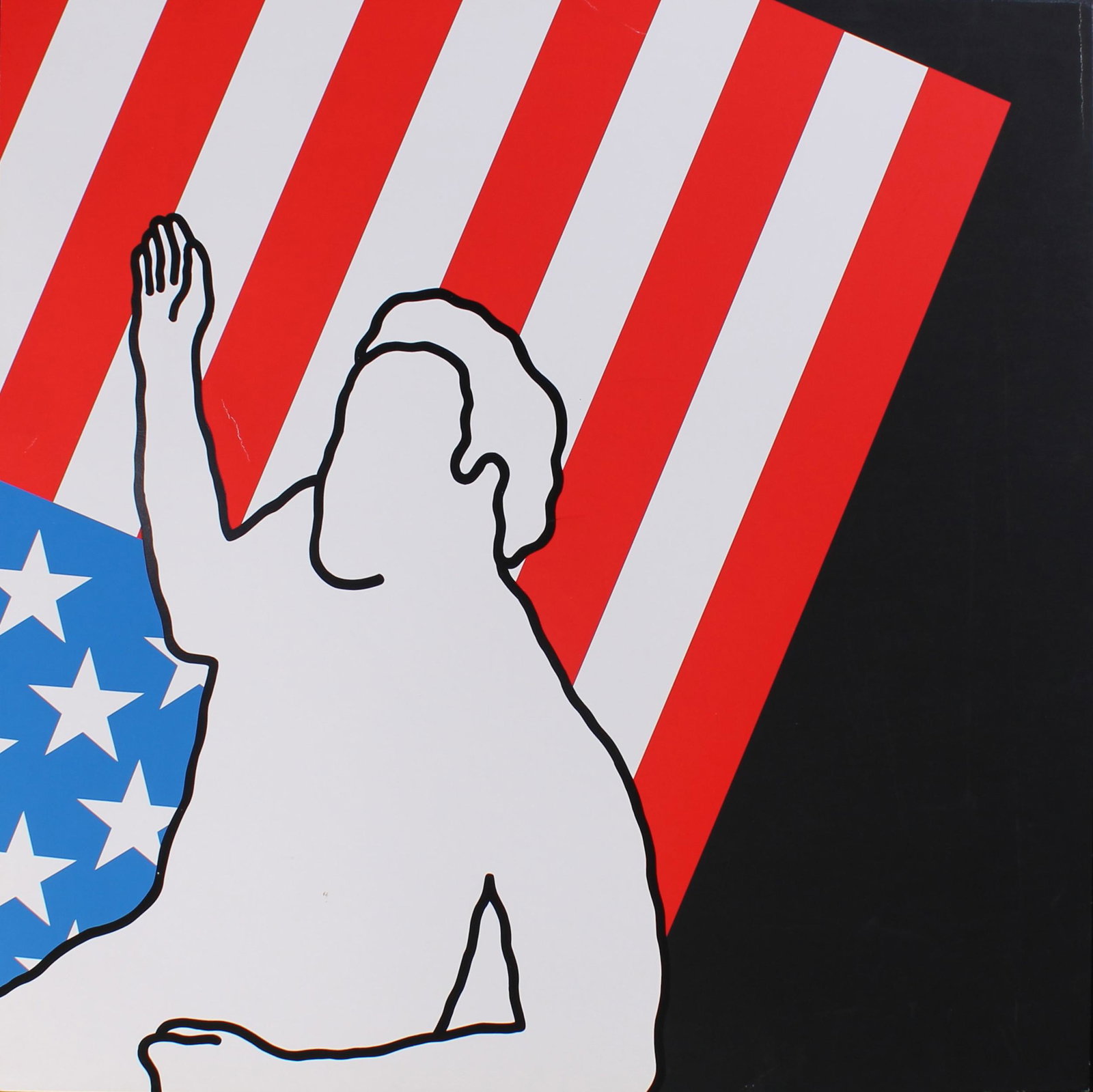 Vintage 1969 Pop Art Print, Signed: Vintage 1969 Pop Art Print, Signed Coerse? 69 Size: 25.75"H X 25.5"W