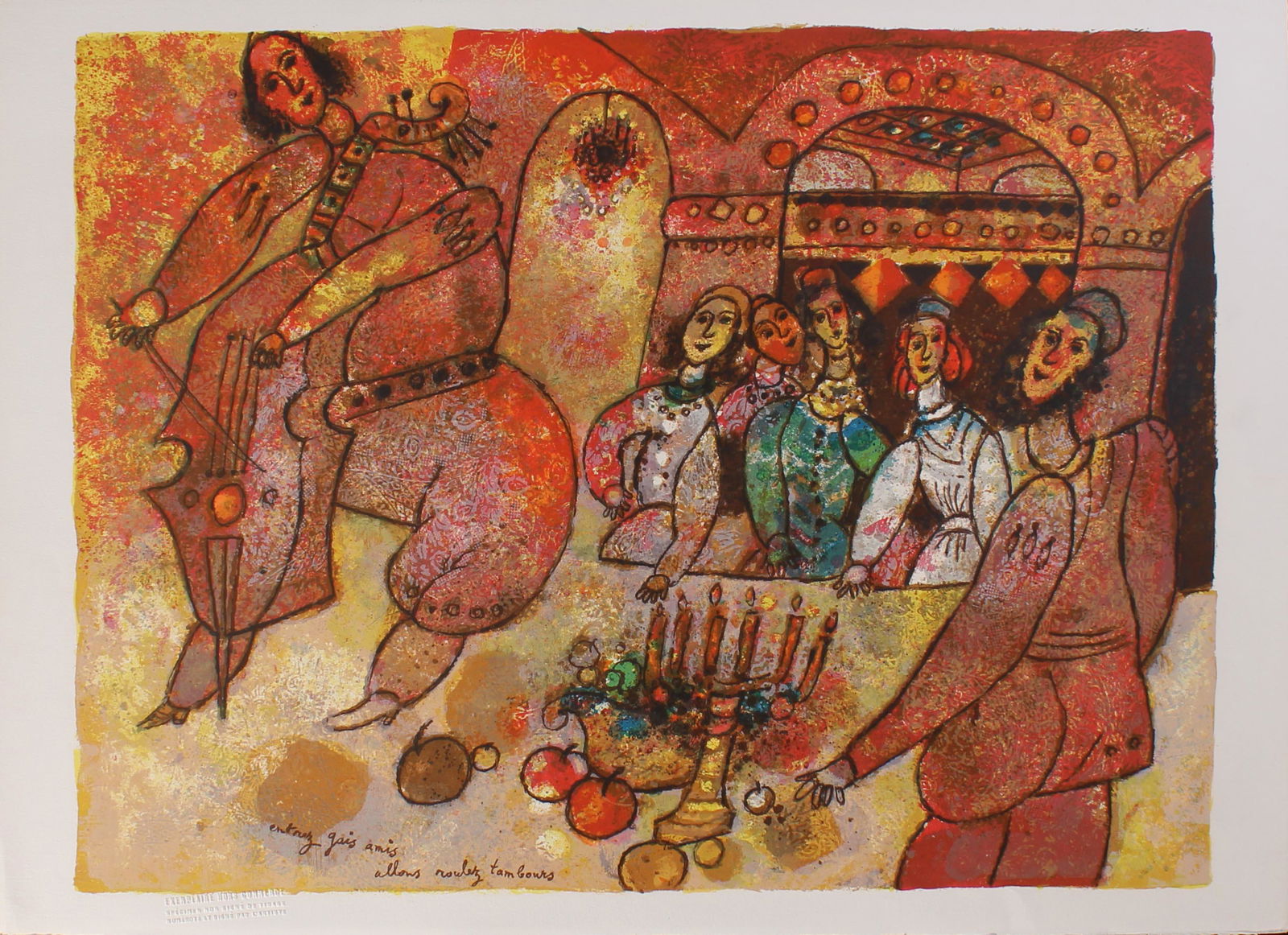 Vintage European Modernist Print, Theo Tobiasse (1 of 3)