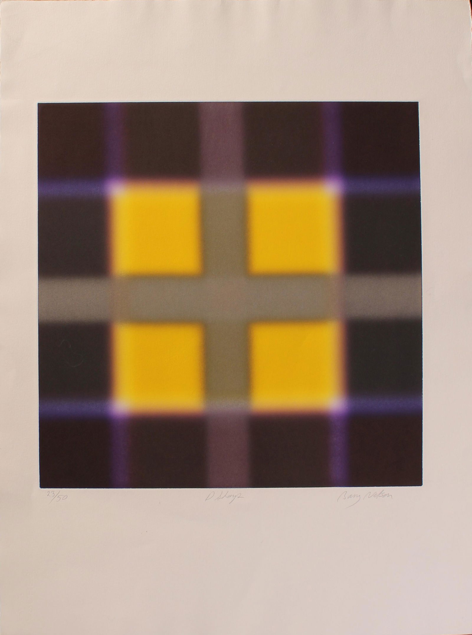 Vintage Barry Nelson Op Art Print, Signed (1 of 3)