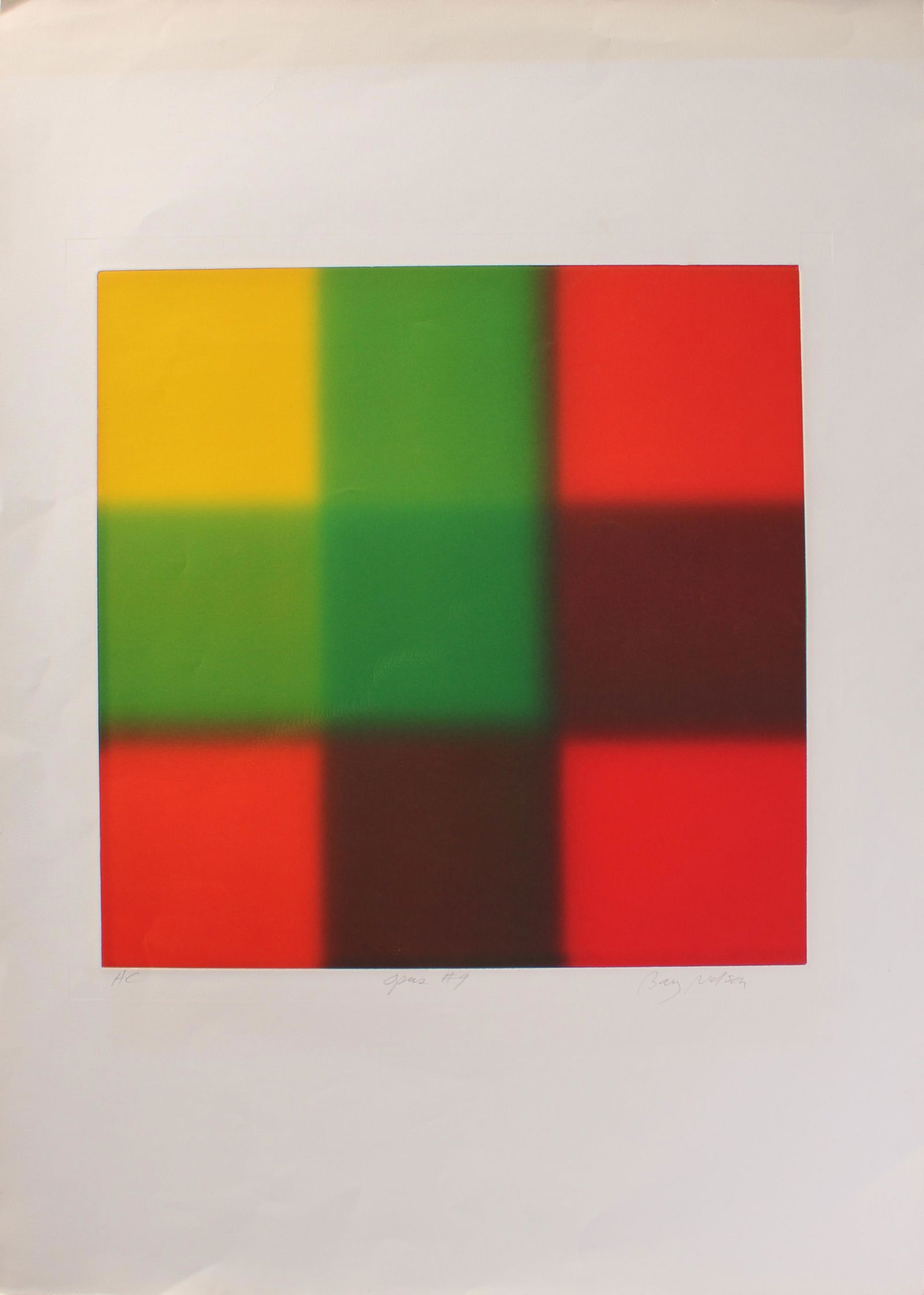 Vintage Barry Nelson Op Art Print, Signed (1 of 3)