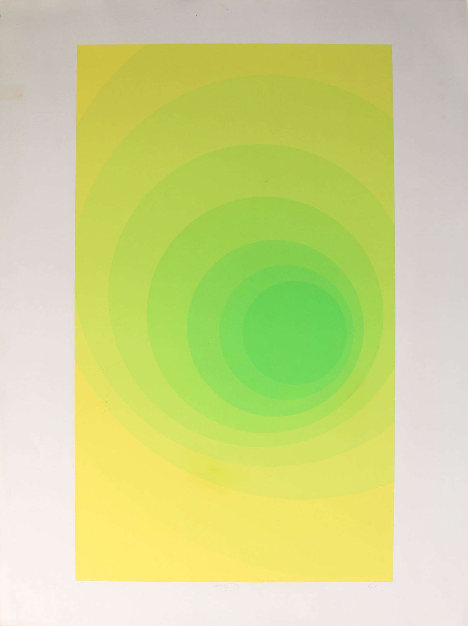 Vintage Op Art  Print Signed Korpi (1 of 4)