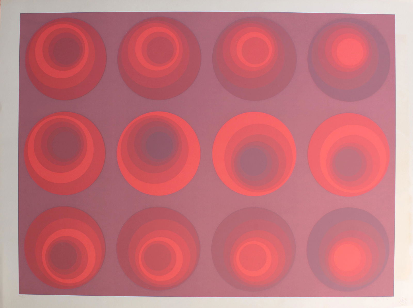 Vintage Op Art Serigraph Print (1 of 3)