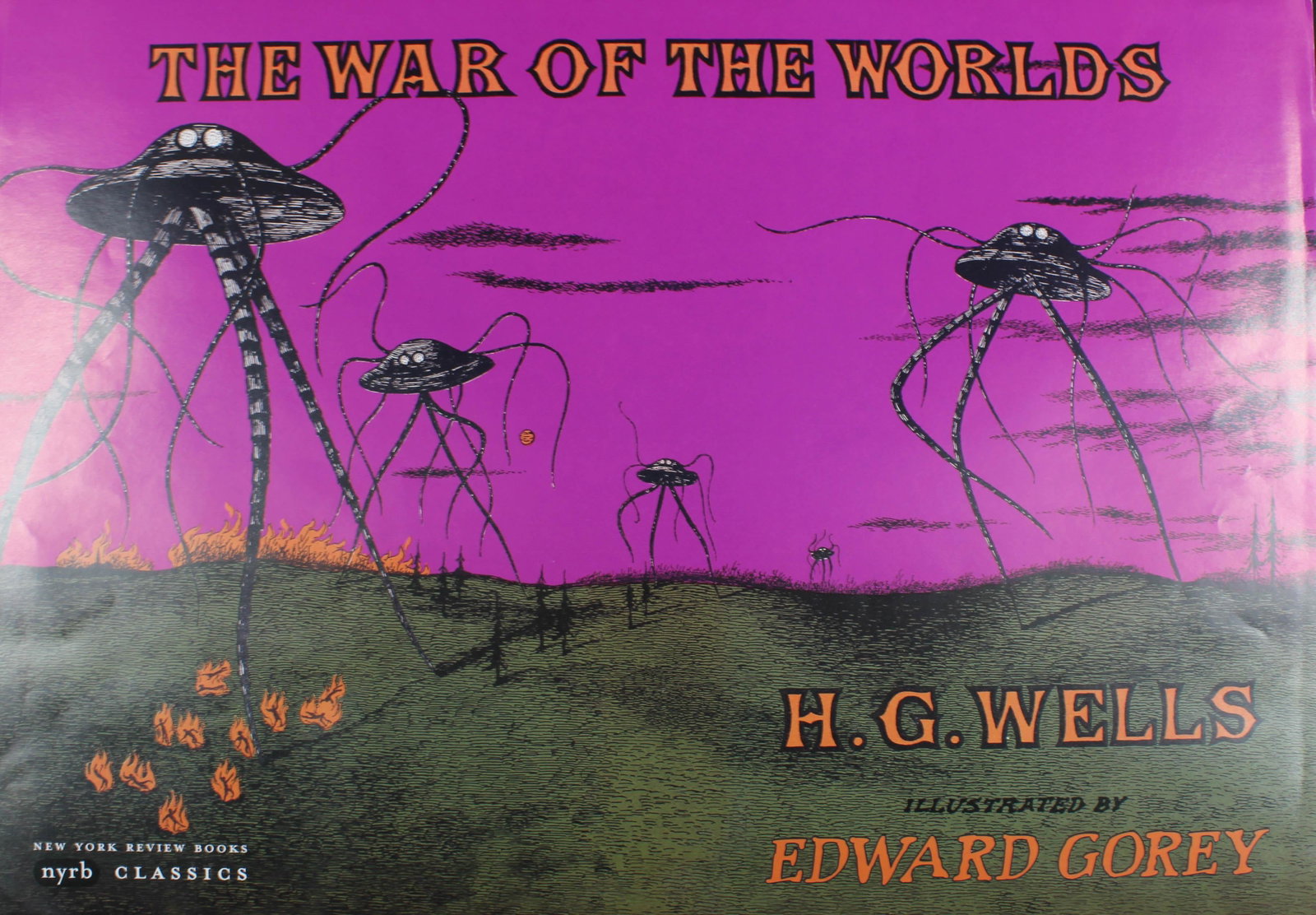 Edward Gorey Illustrated War of The Worlds Poster: Edward Gorey Illustrated War of The Worlds Poster. Promotional poster for the book by HG Wells. Size: 17" x 24"