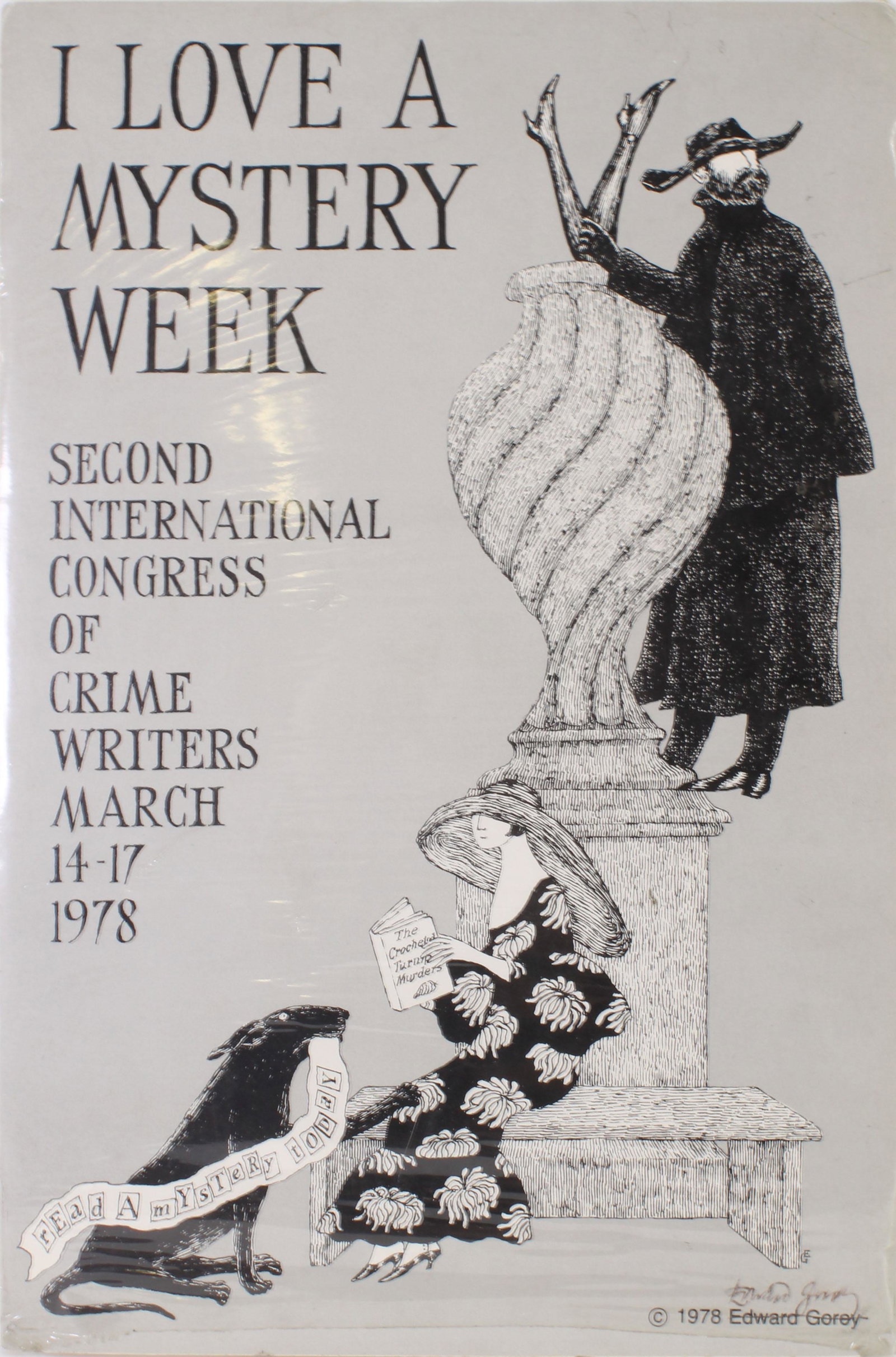 I Love a Mystery Week, 1978, Signed Gorey Poster (1 of 3)