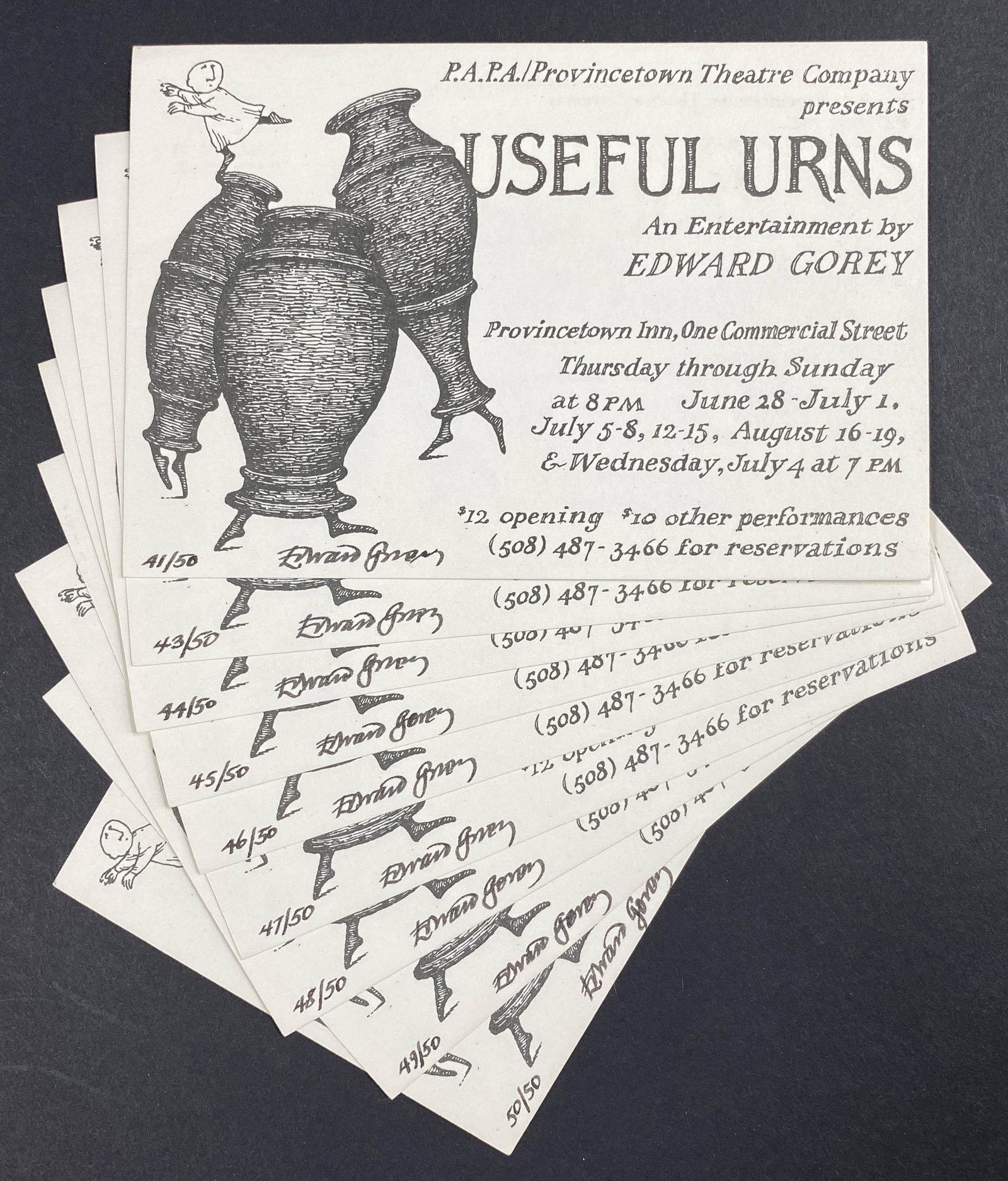 9 Edward Gorey, Useful Urns, Signed Postcards (1 of 4)